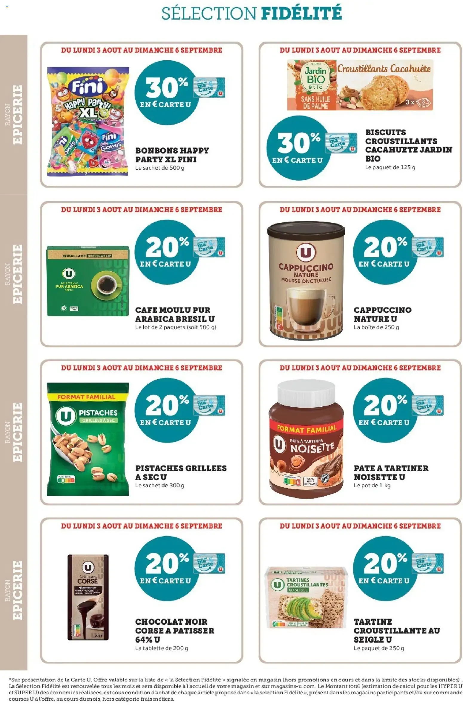 Super U - Ma sélection Carte U Aout à partir du 03/08/2026 - promo en ligne du 3 août au 6 septembre 2026 - Catalogue page 20
