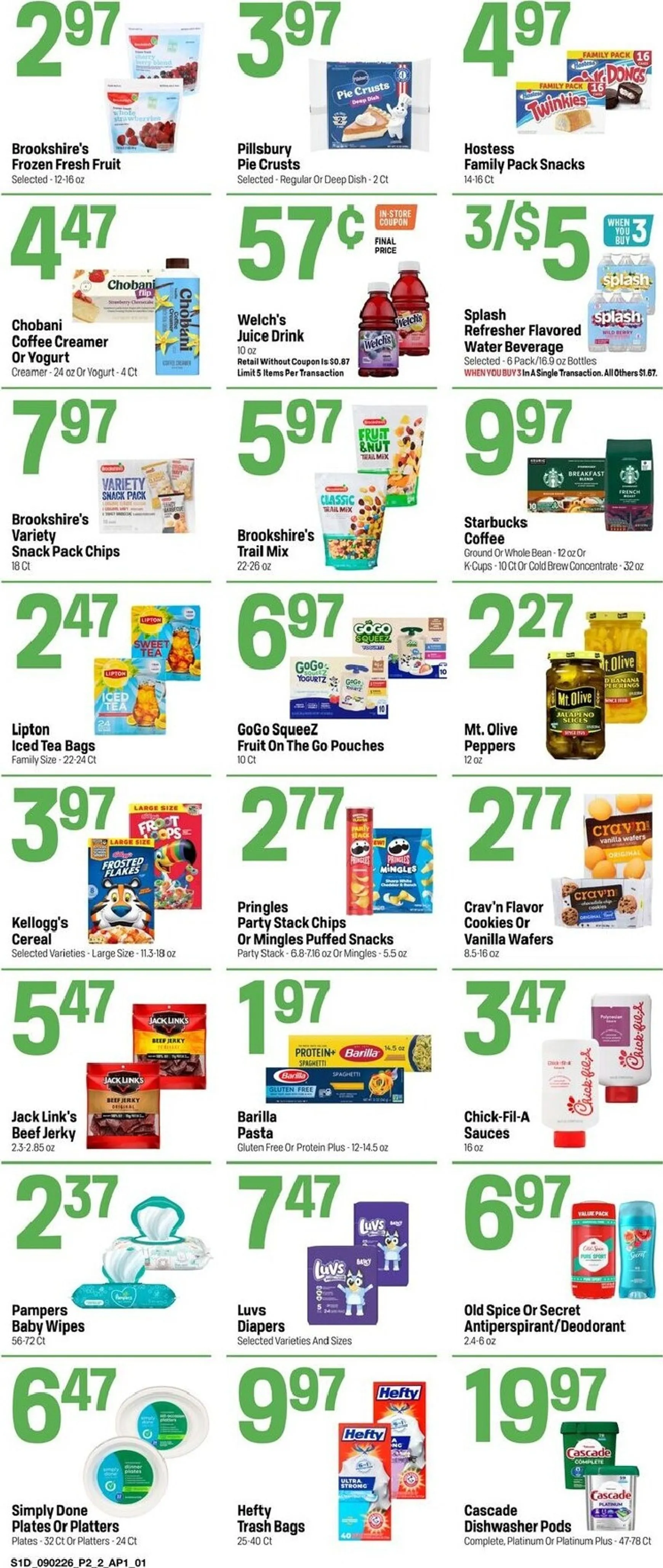 Weekly promotion Current Super 1 Foods - Hot Sheet leaflet valid from Wednesday 09/02/2026 to Tuesday 09/08/2026 spanning from September 2 to September 8 2026 - Page 2 for Catalogue 365
