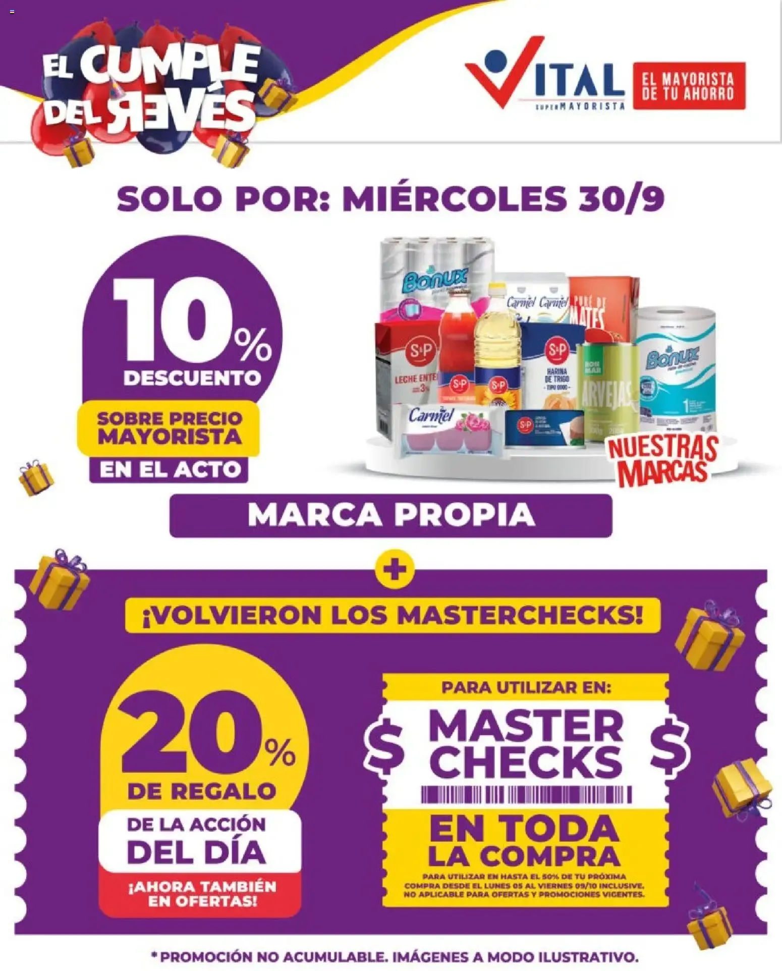 Ofertas de Vital: El Cumple del Revés - Aperitivos, Gaseosas y Masterchecks 30 de septiembre al 30 de septiembre 2026 - Página 4 del catálogo