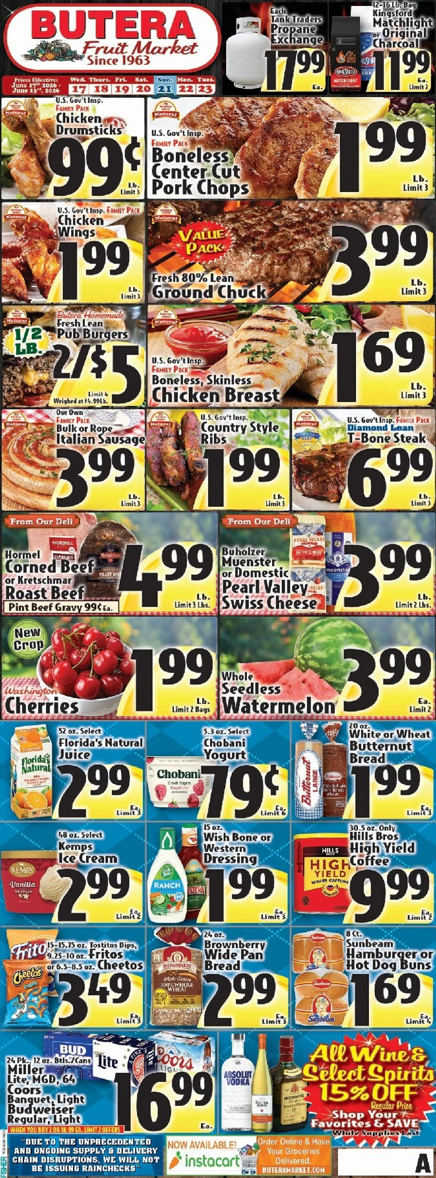 Current Butera Market leaflet valid from Wednesday 06/17/2026 to Tuesday 06/23/2026