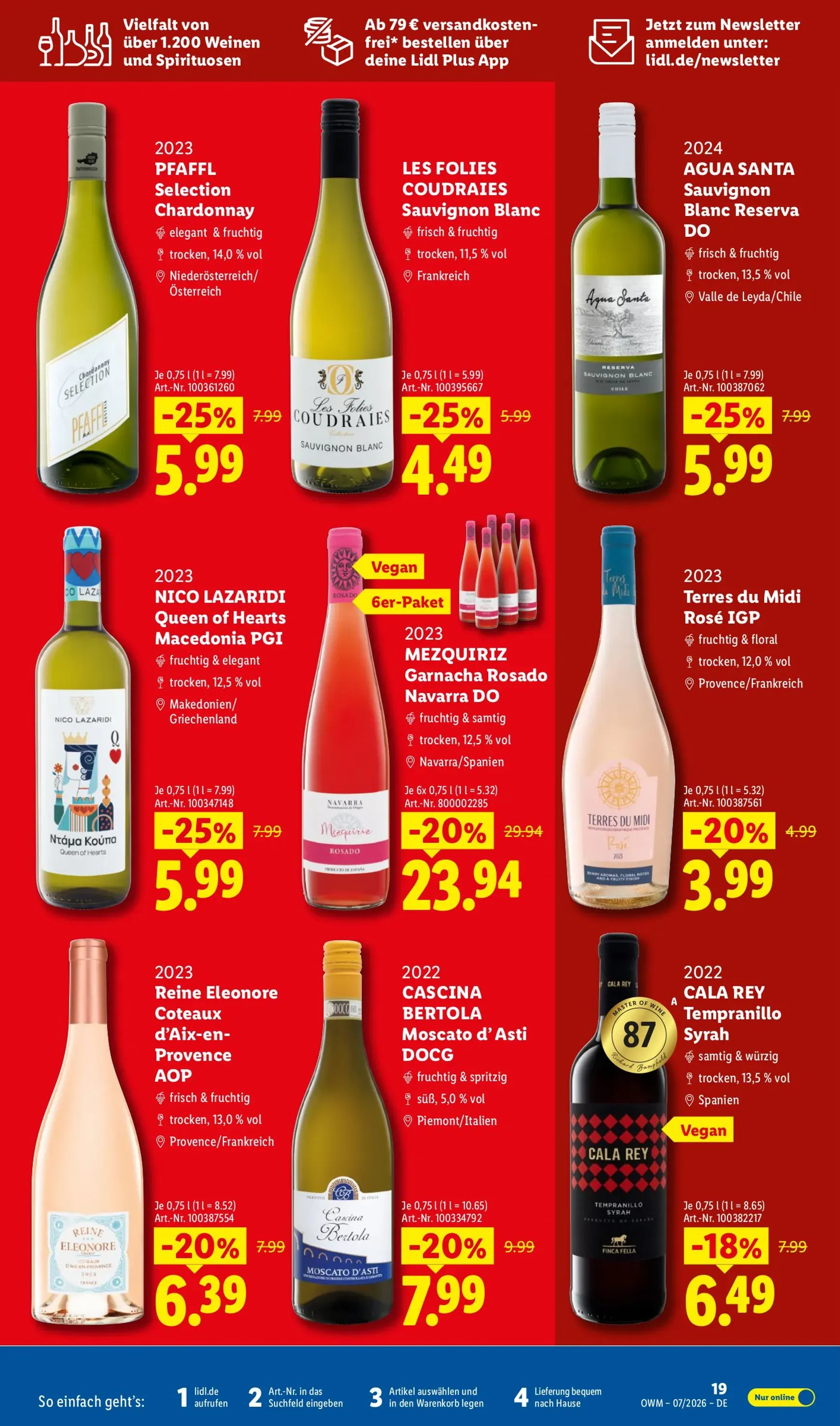 Lidl - Wein & Spirituosen Prospekt – von Mittwoch 01.07.2026 bis Freitag 31.07.2026 von 1. Juli bis 31. Juli 2026 - Prospekt seite 19