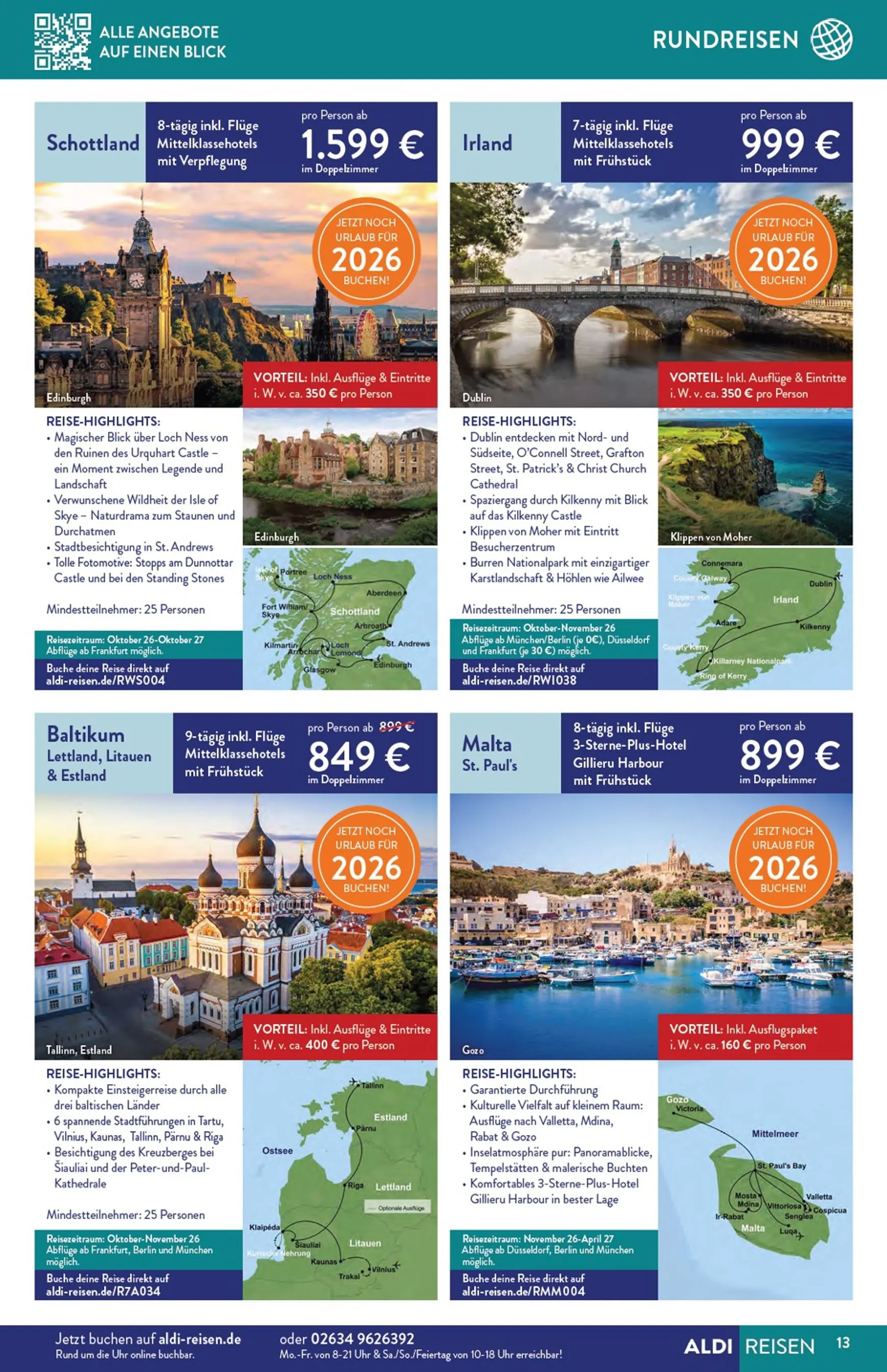 ALDI REISEN - Die Welt Entdecken! (Ausgabe August) von 3. August bis 31. August 2026 - Prospekt seite 13