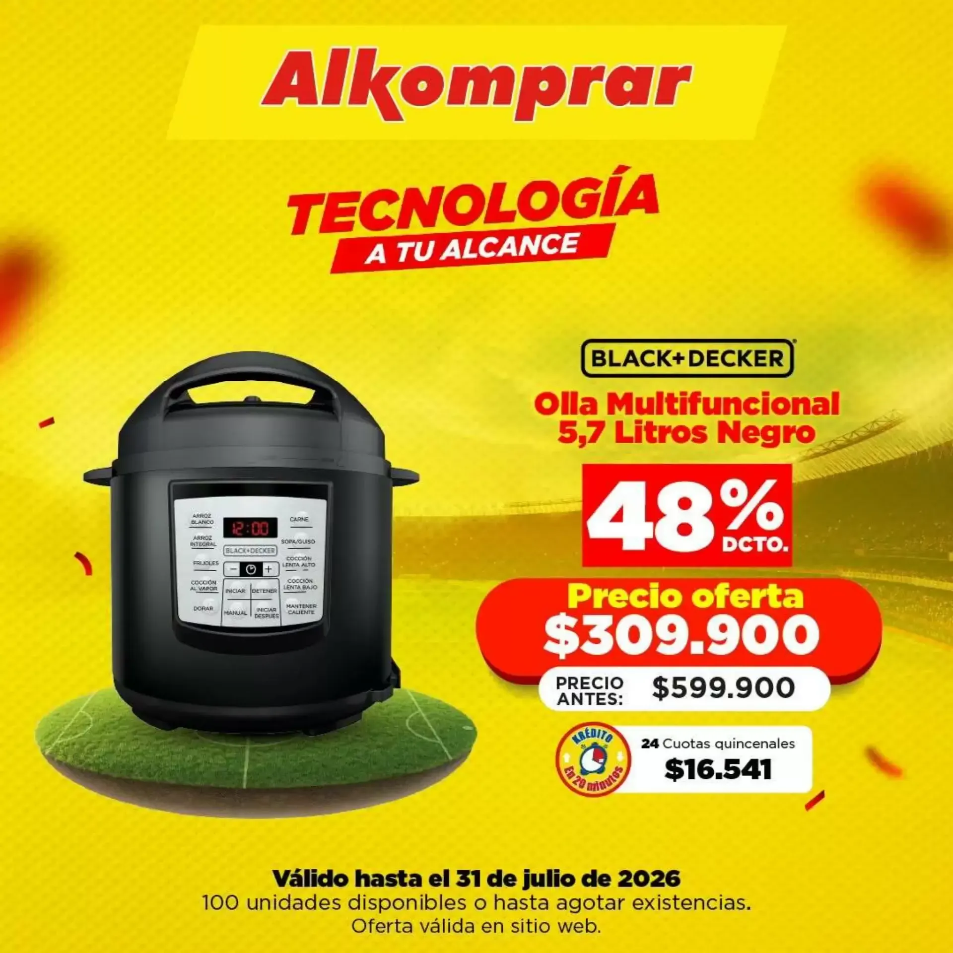 Catalogo de Alkomprar: Olla Multifuncional BLACK+DECKER 27 de julio al 31 de julio 2026 - Pag 1