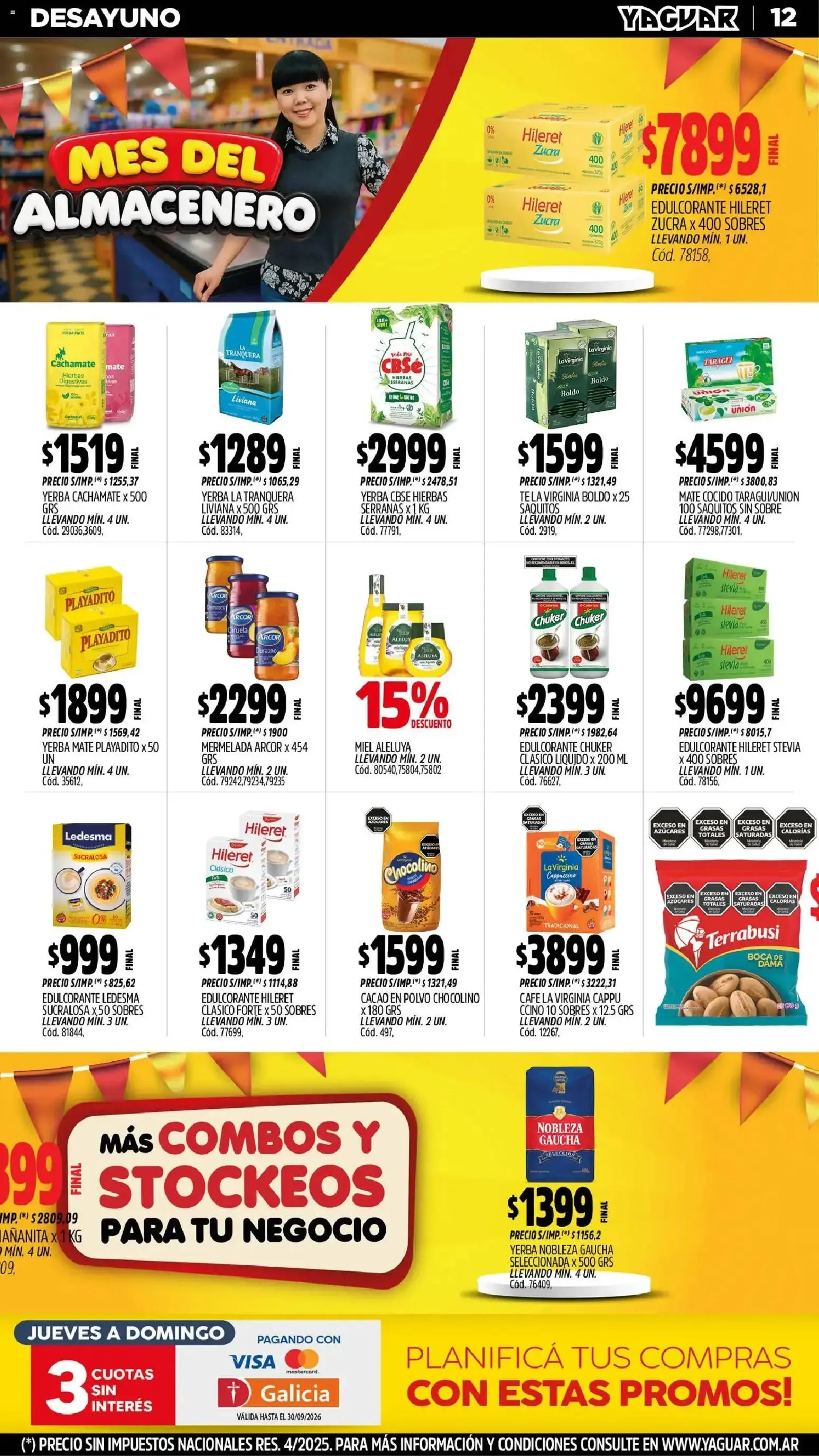Ofertas de Mayorista Yaguar - Mes del Almacenero 31 de agosto al 6 de septiembre 2026 - Página 12 del catálogo