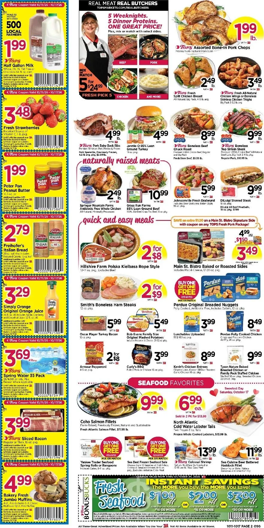 Weekly ad Current Tops Markets leaflet valid from Sunday 10/11/2026 to Saturday 10/17/2026 from October 11 to October 17 2026 - Page 2