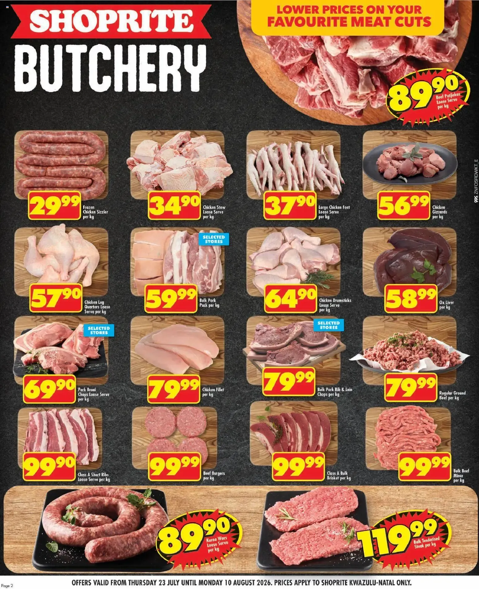Shoprite: It's Our Major Low Price Birthday from 23 July to 10 August 2026 - Catalogue Page 2