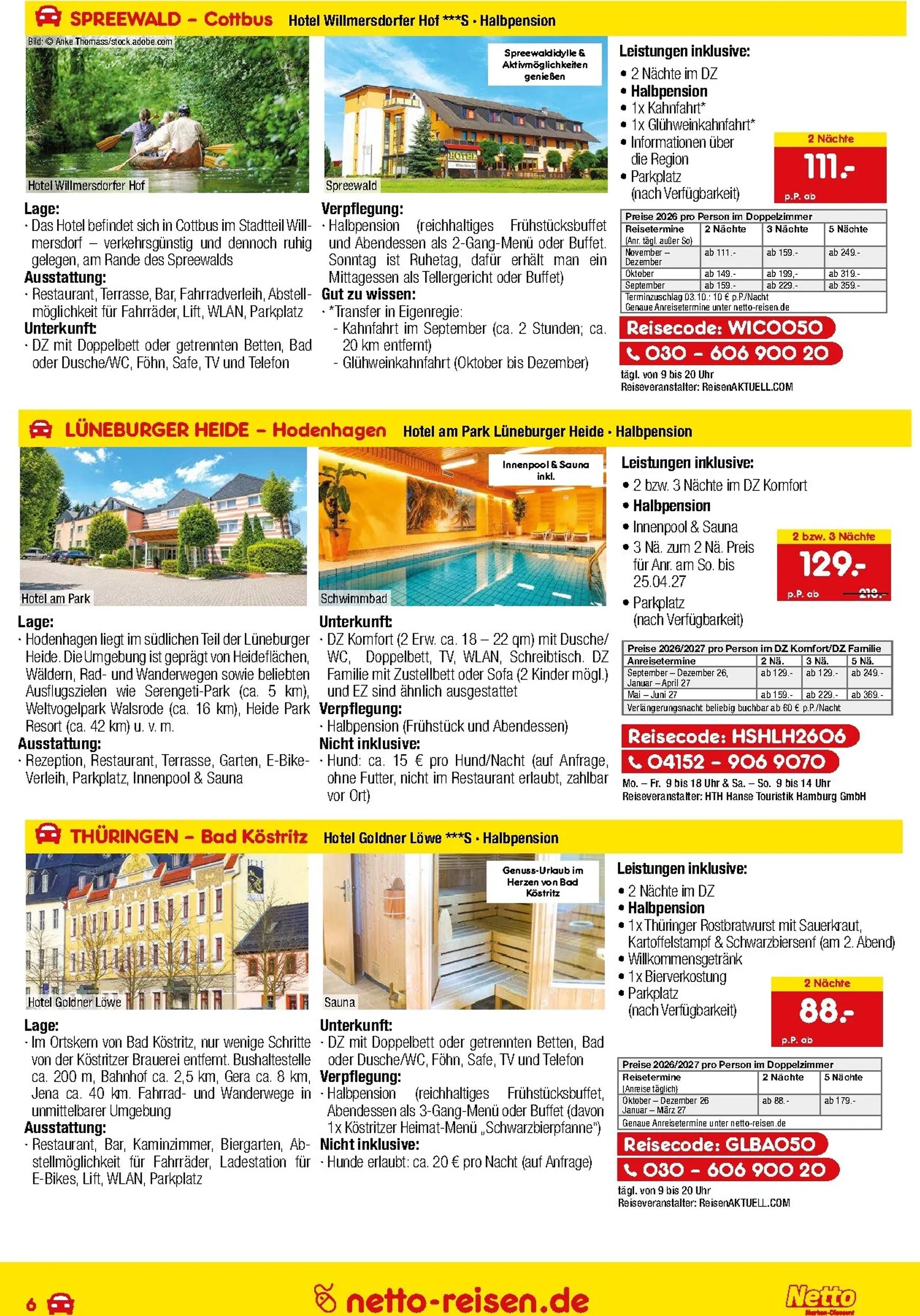 Netto REISEN - Reisemagazin September von 27. August bis 30. September 2026 - Prospekt seite 6