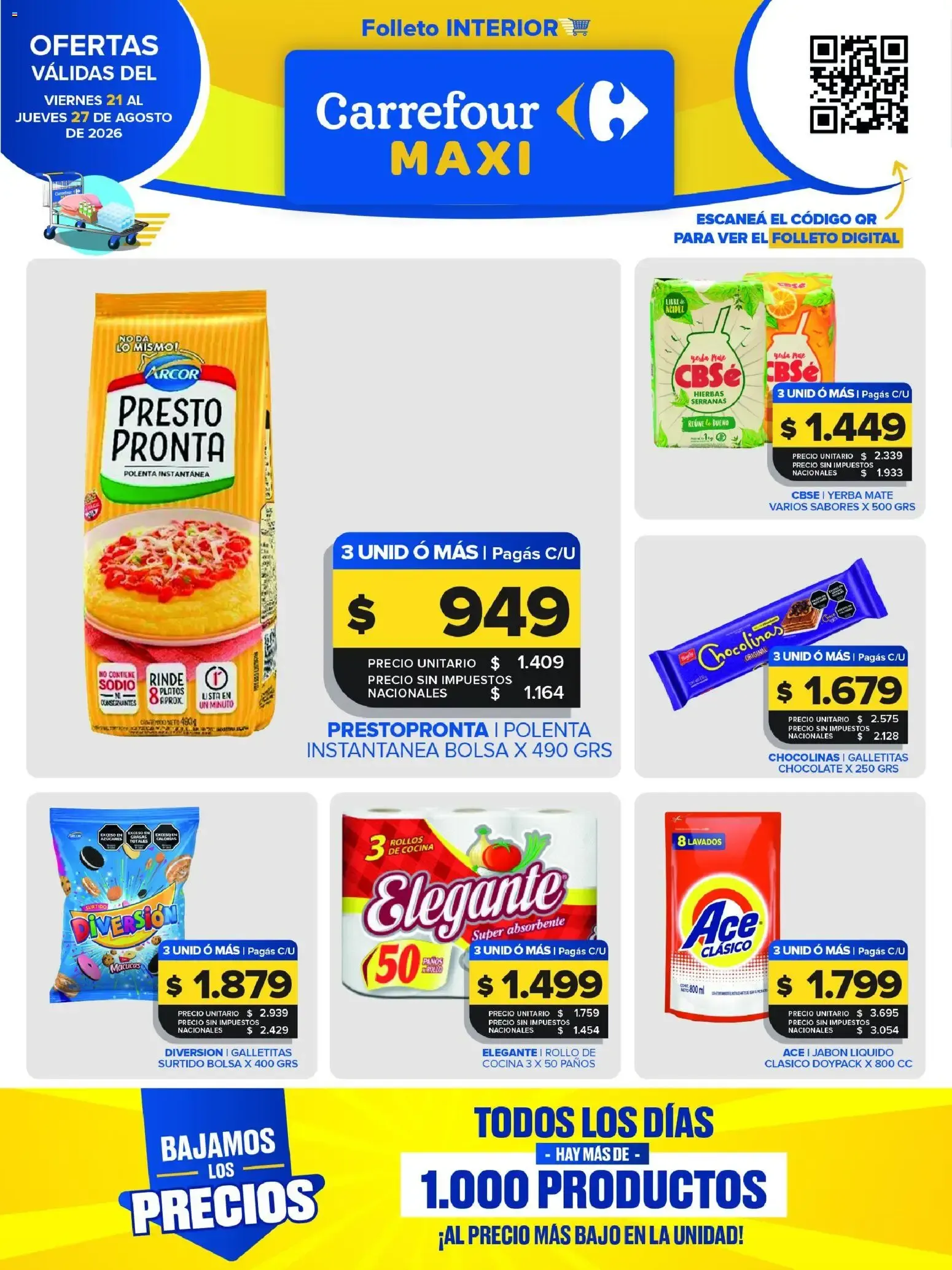 Ofertas de Carrefour Maxi catálogo del 21/08/2026 - 27/08/2026 21 de agosto al 27 de agosto 2026 - Página 1 del catálogo
