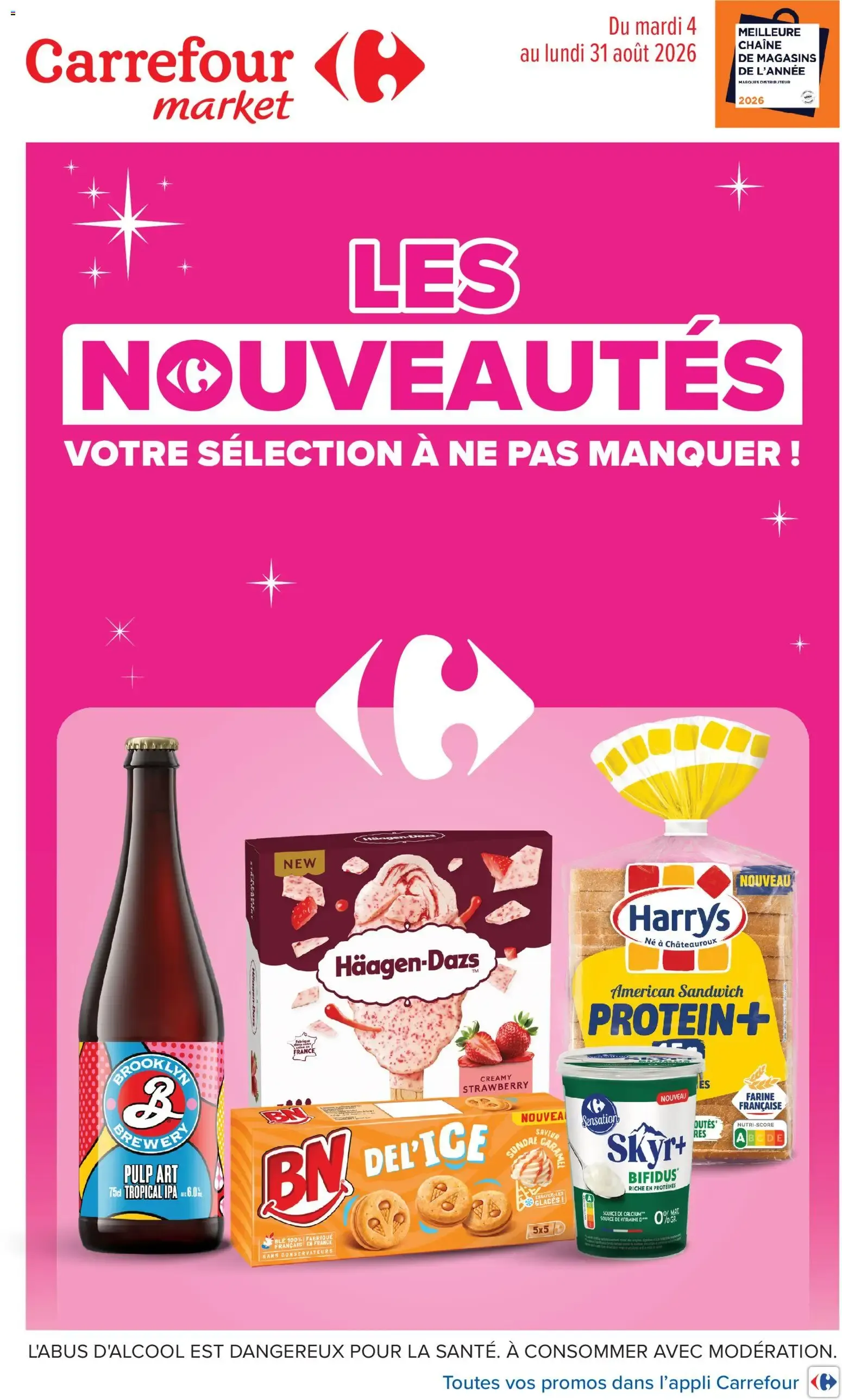 Carrefour Market Les nouveautés d'aout à partir du 04/08/2026 - promo en ligne du 4 août au 31 août 2026 - Catalogue page 1