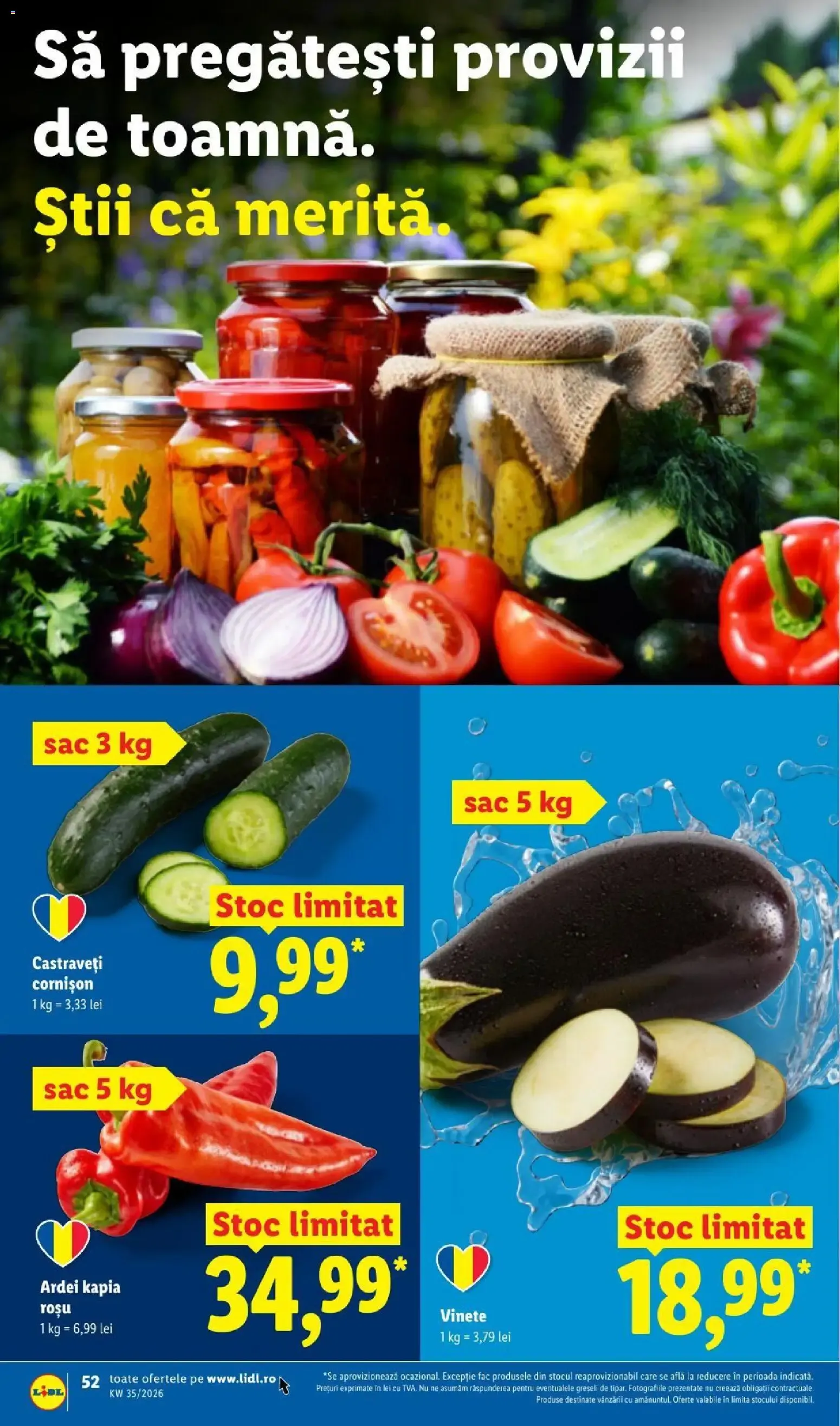 Catalog LIDL: Ieftin și înainte, și după ziua de salariu (Ofertas del 24 al 30 de agosto de 2026) de la 24 august până la 30 august 2026 - Revista Pagina 52