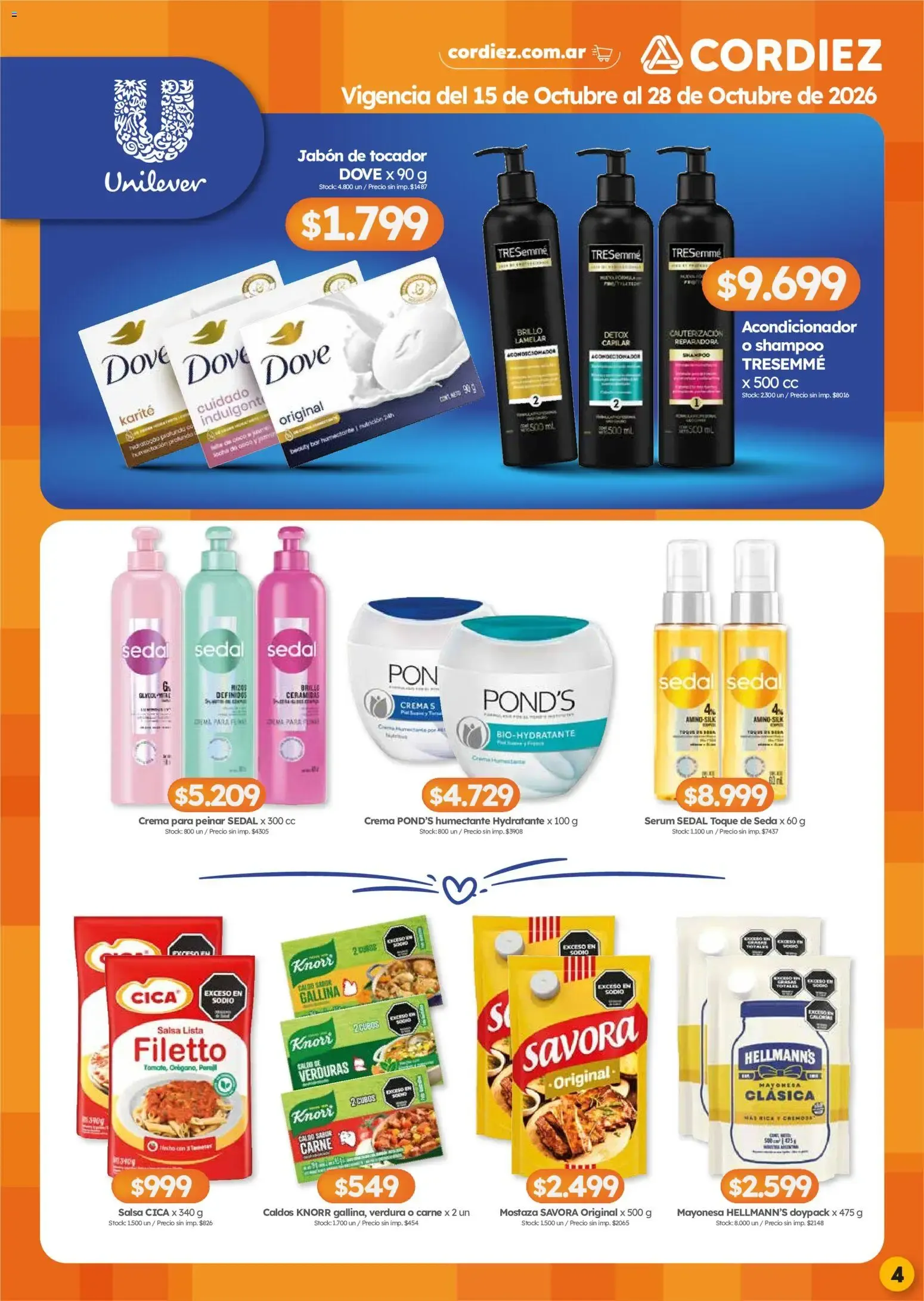 Ofertas de Cordiez - Marcas destacadas || del 15/10/2026 - 28/10/2026 || Catálogo 15 de octubre al 28 de octubre 2026 - Página 4 del catálogo