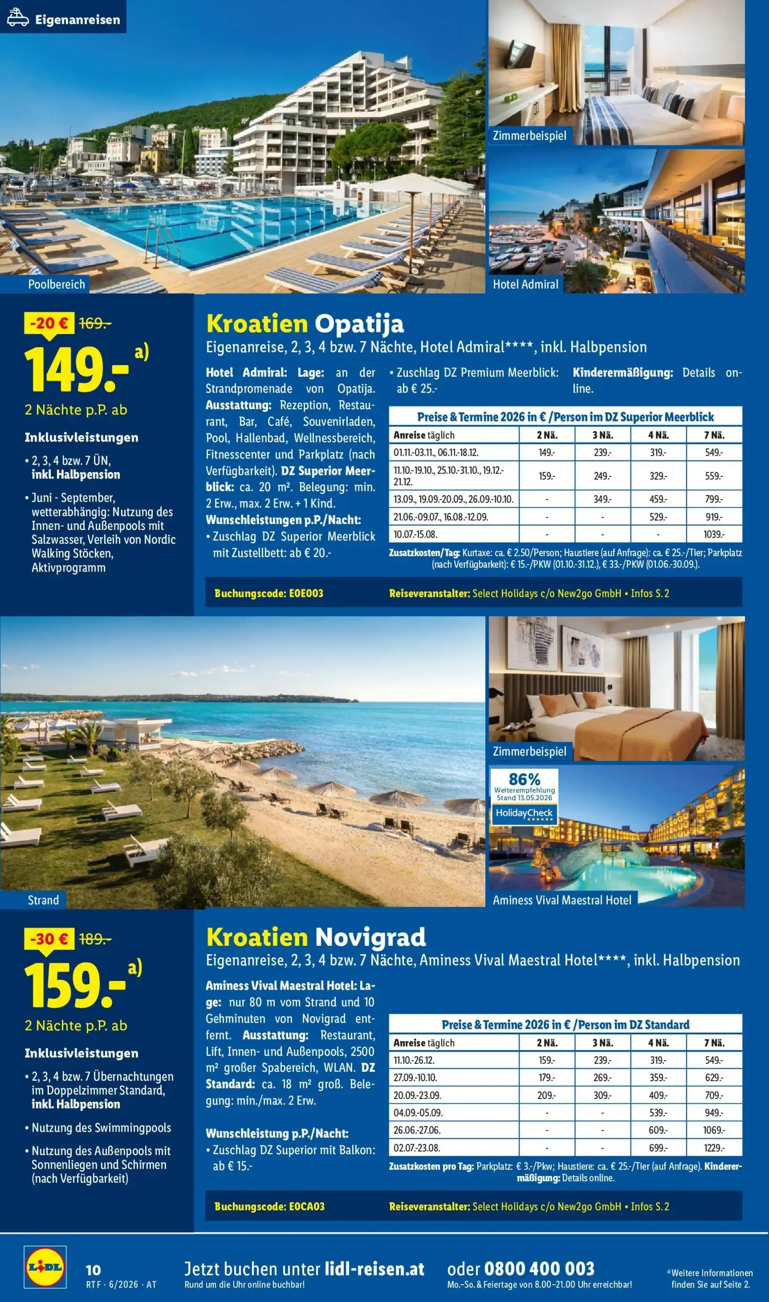 Lidl Reisen - Traumurlaub von 13. Juni bis 15. Juli 2026 - Flugblätt seite  10