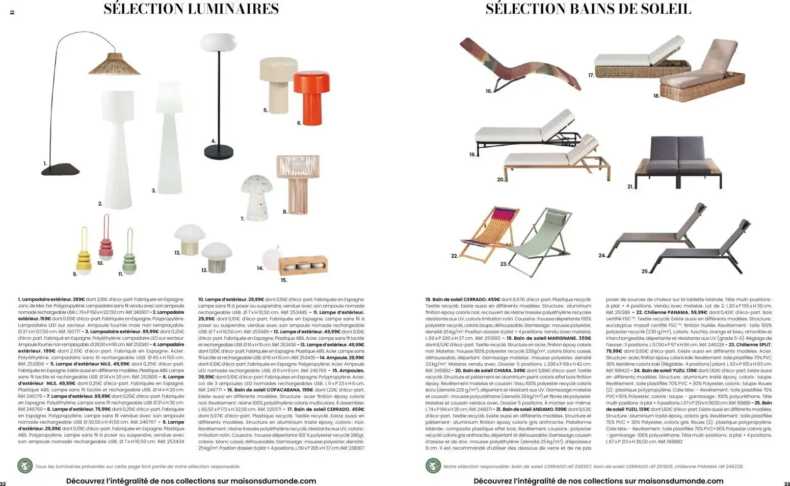 Maisons du Monde Évasion Estivale Collection Outdoor 2026 du 2 septembre au 31 décembre 2026 - Catalogue page 17