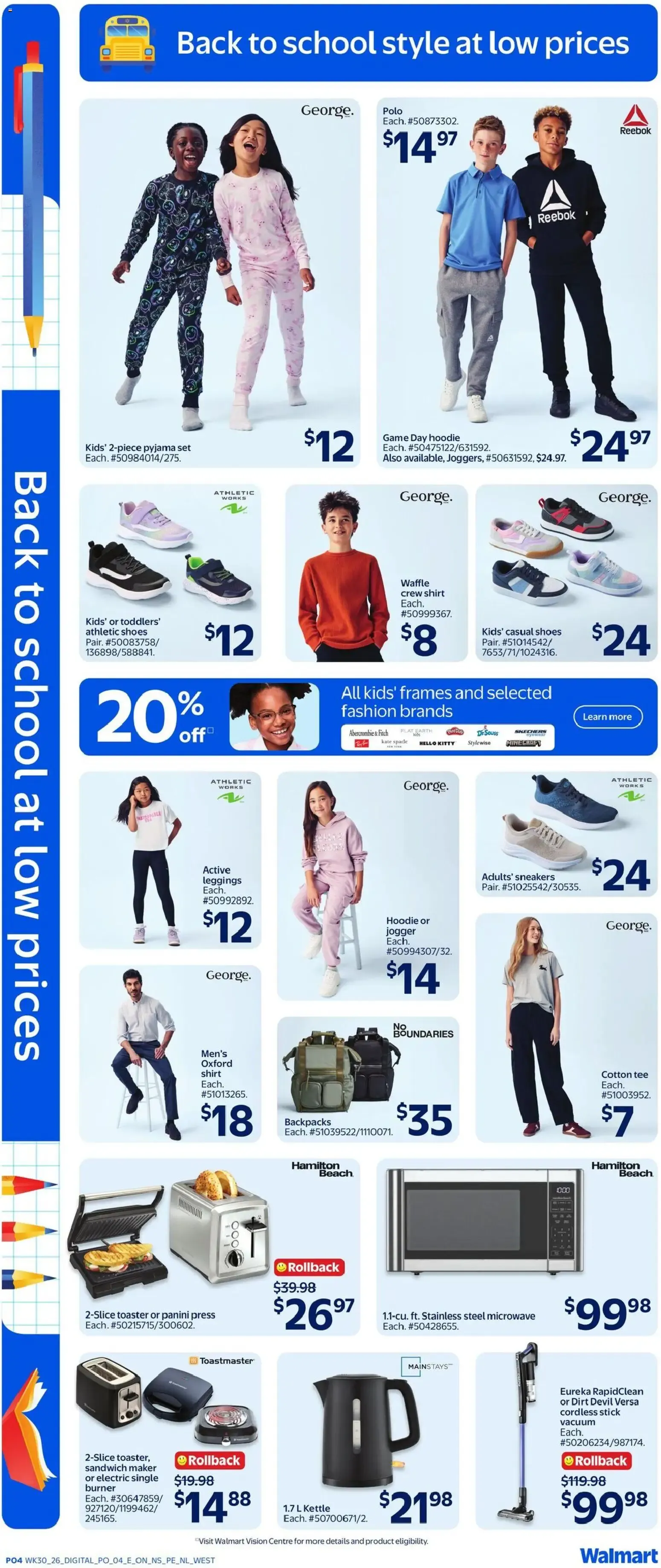 Walmart flyer - Back to school from Aug 20, 2026 > weekly specials & deals from August 20 to August 26 2026 - flyer page 4