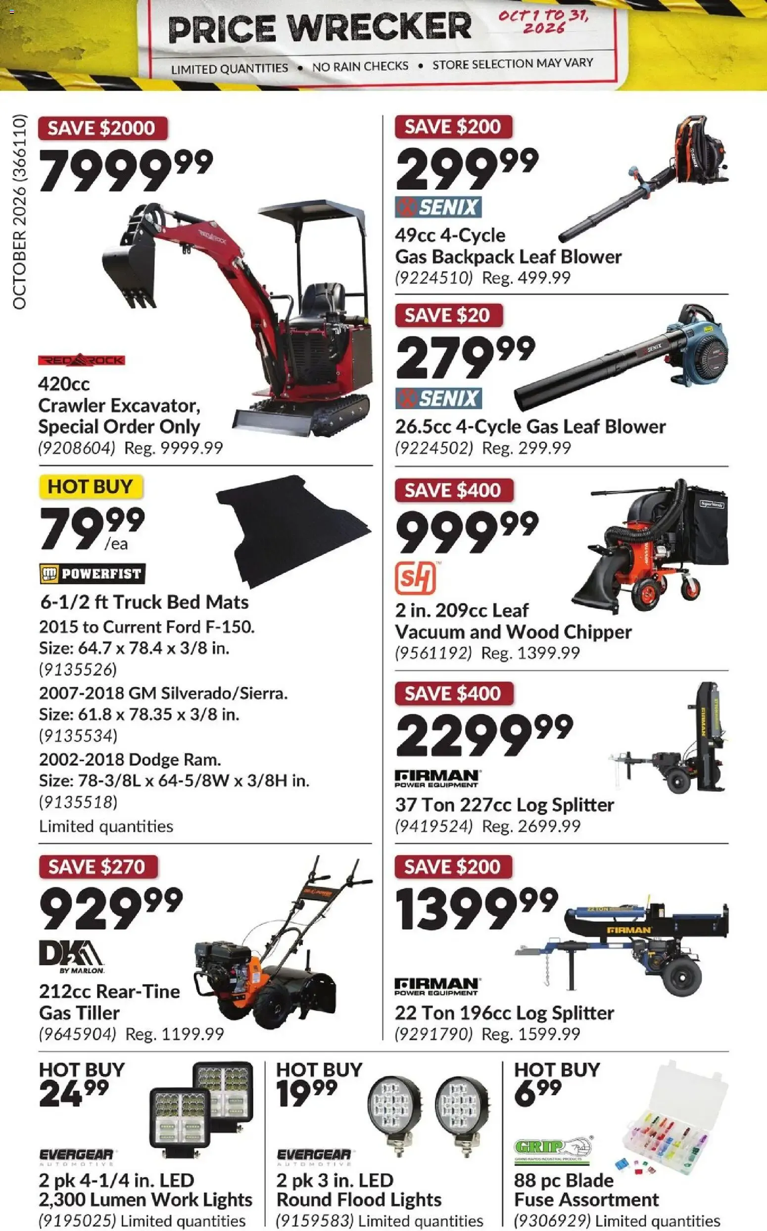 Princess Auto flyer - Price Wrecker from Oct 1, 2026 > weekly specials & deals from October 1 to October 31 2026 - flyer page 12