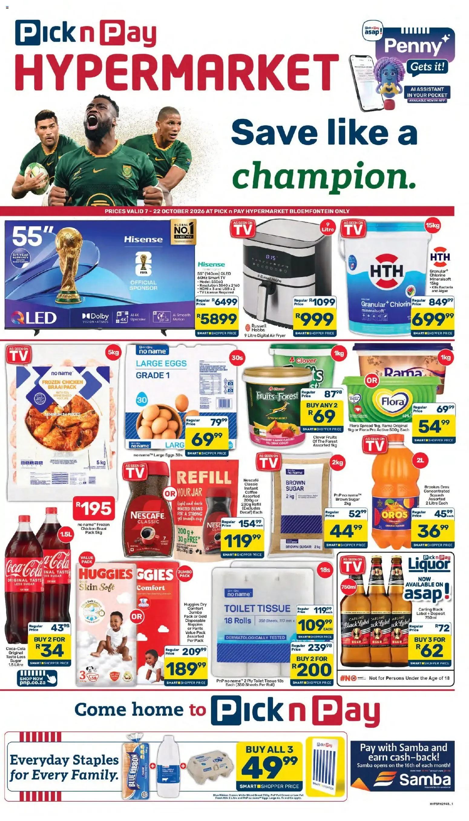 Pick n Pay Hypermarket Free State - Specials (07/10/2026 - 22/10/2026) Online from 7 October to 22 October 2026 - Catalogue Page 1
