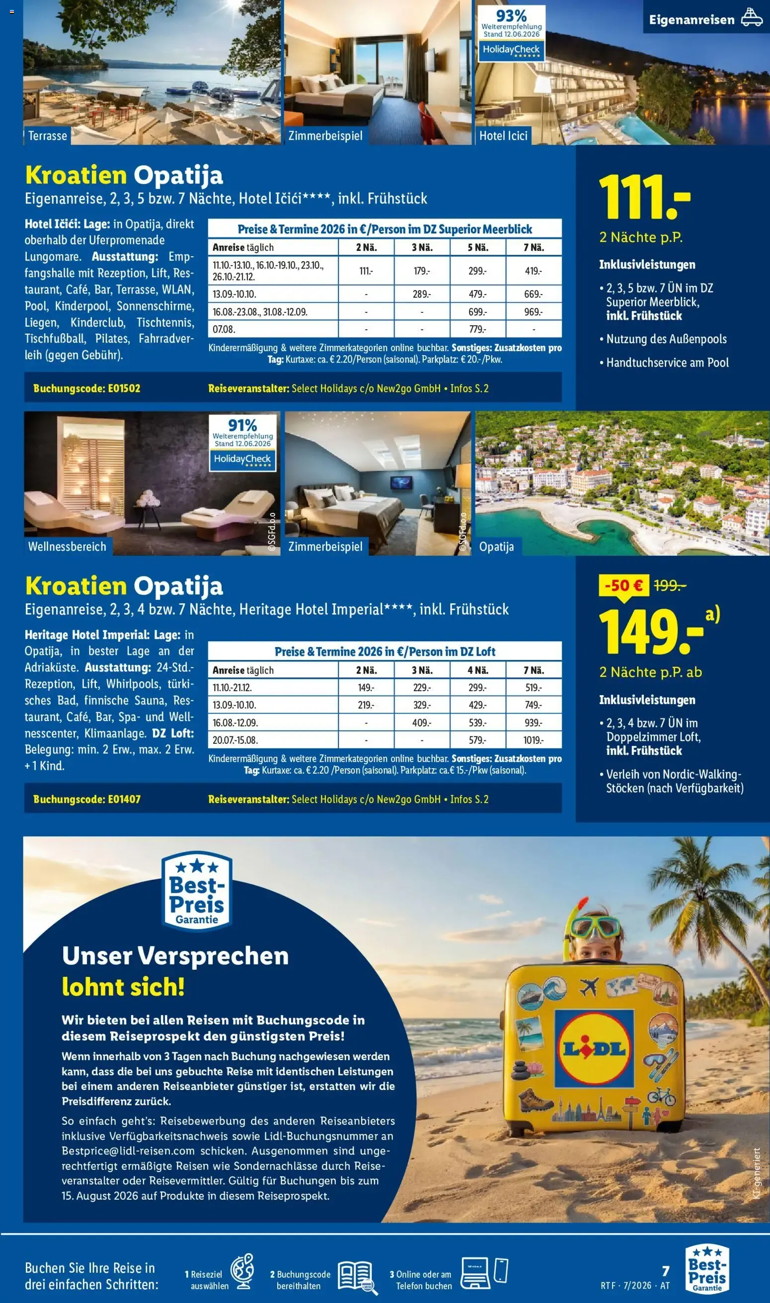 Lidl Juli/August Reise - Highlights ab 15.07.2026 - Angebote ab donnerstag von 15. Juli bis 15. August 2026 - Flugblätt seite  7
