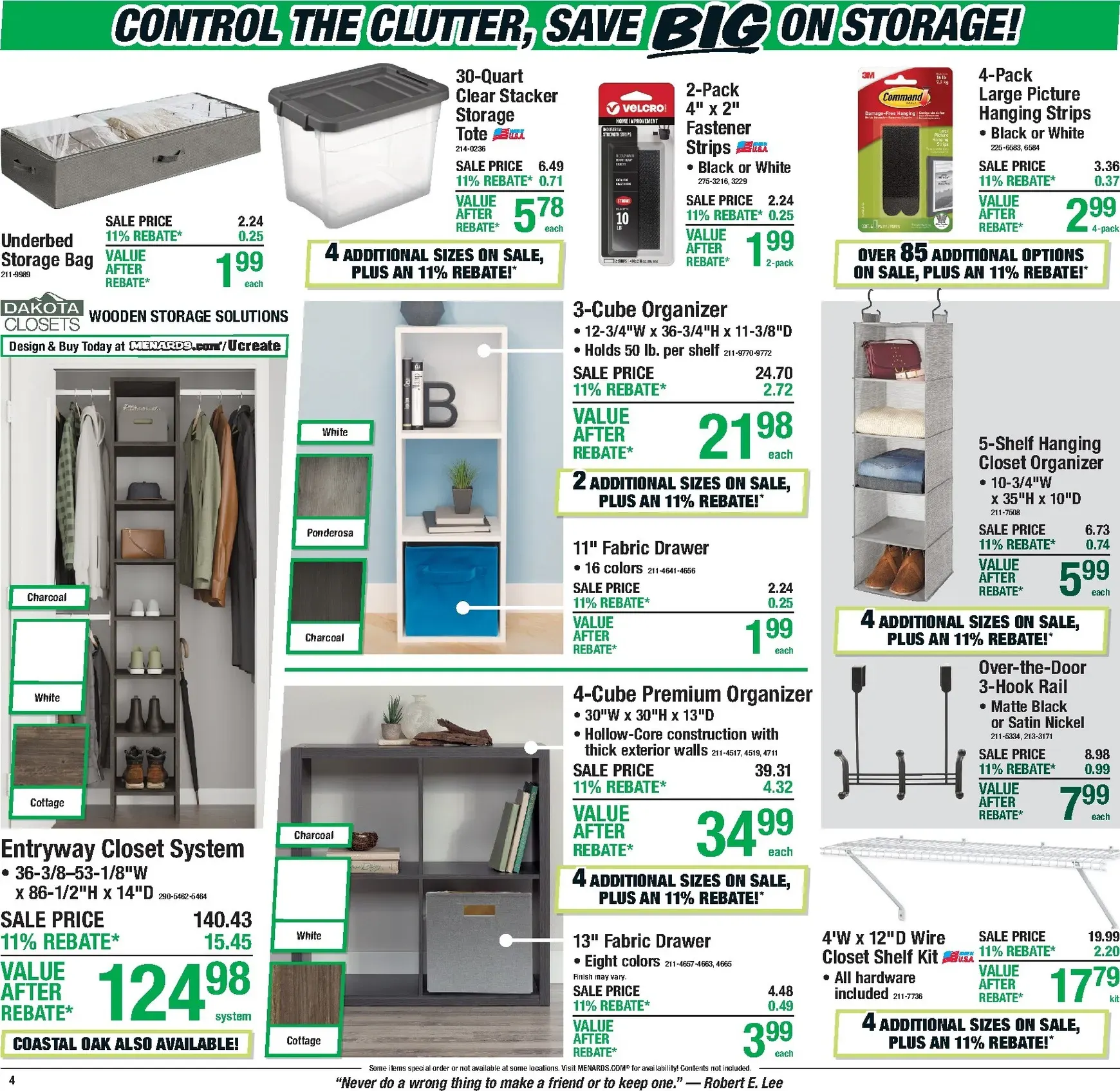 Weekly promotion Menards: 11% Rebate on Everything! spanning from July 23 to August 2 2026 - Page 6 for Catalogue 365