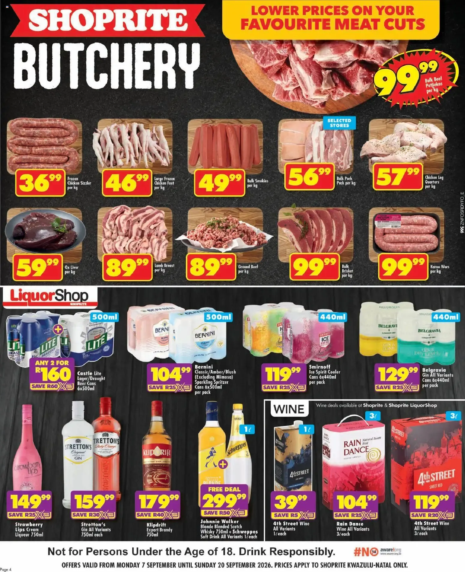 Shoprite: New Look, Same Trusted Quality & Price from 7 September to 20 September 2026 - Catalogue Page 4
