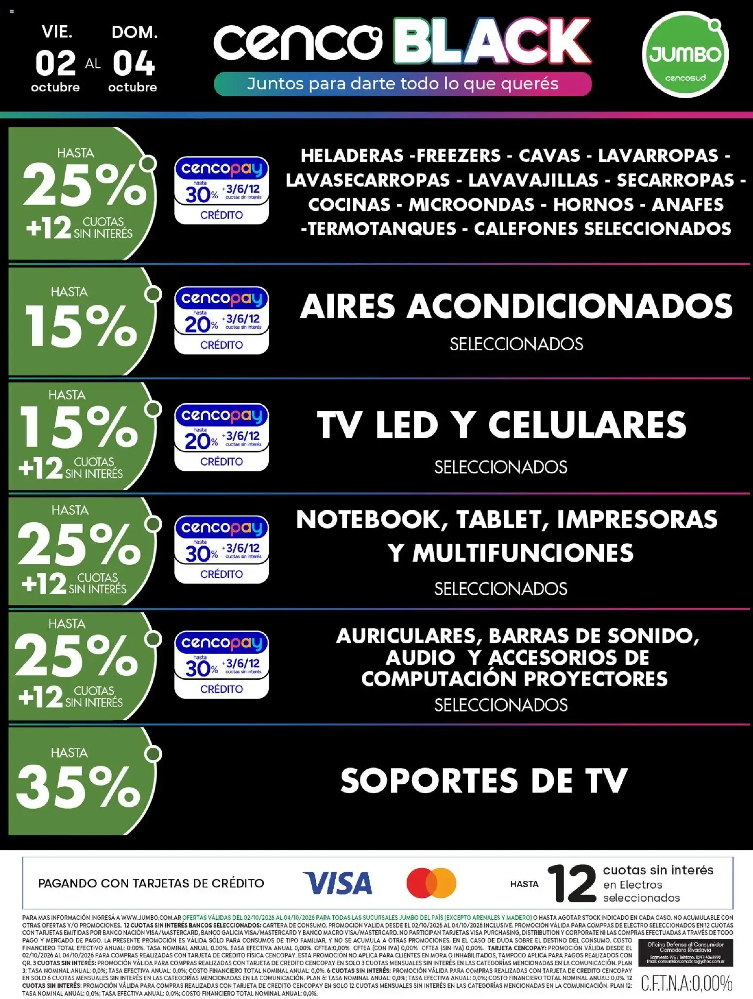 Ofertas de Jumbo - Cenco Black Electro y Hogar del 02/10/2026 - 04/10/2026 2 de octubre al 4 de octubre 2026 - Página 1 del catálogo