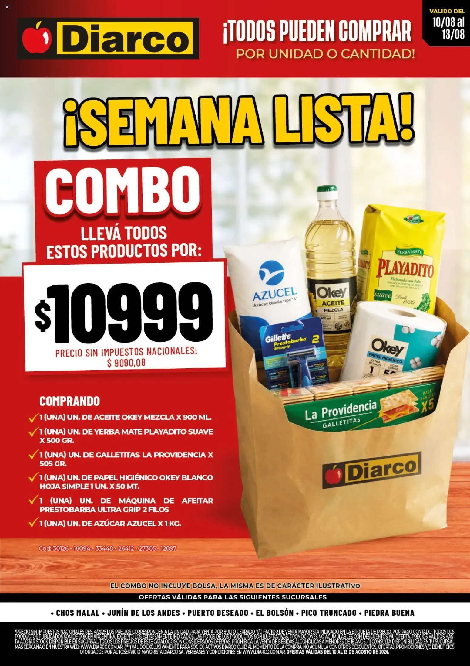Ofertas de Diarco - Semana Lista del 10/08/2026 - 13/08/2026 10 de agosto al 13 de agosto 2026 - Página 1 del catálogo