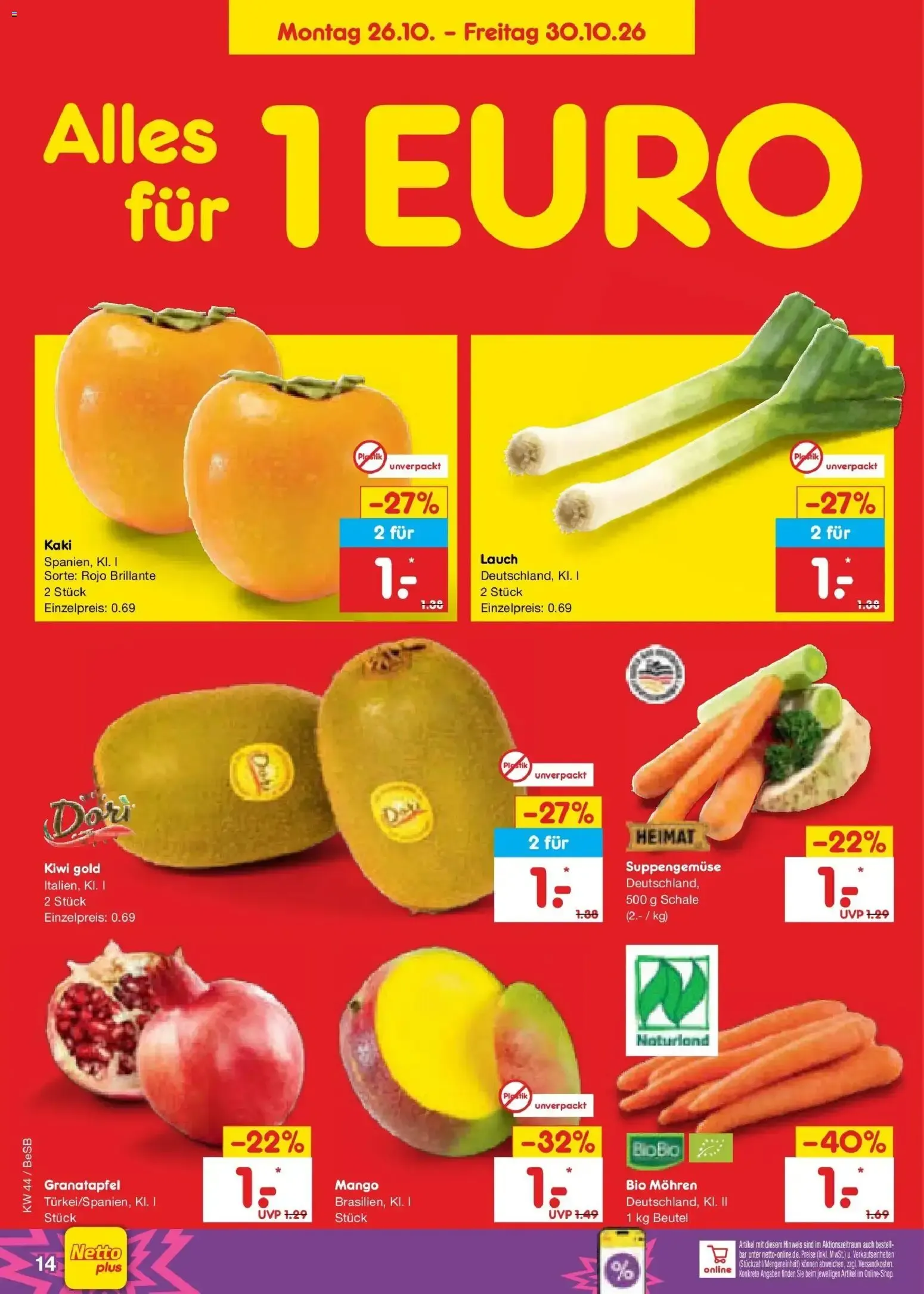 Netto Marken-Discount Prospekt Berlin-Prenzlauer Berg (ab 26.10.2026) » Angebote von 26. Oktober bis 30. Oktober 2026 - Prospekt seite 22