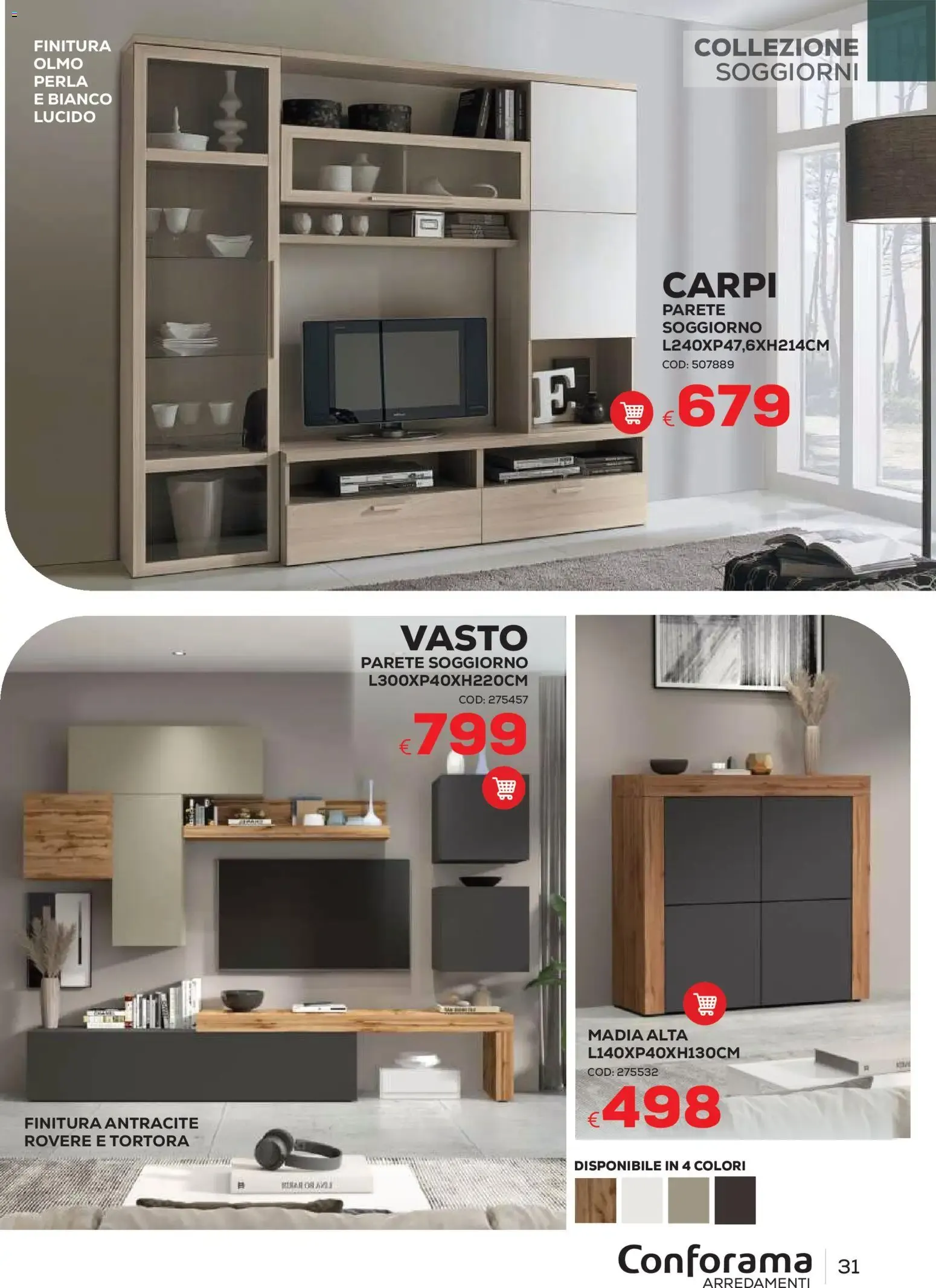 Conforama Arredamenti - Catalogo Primavera/Estate 2026 da 22 giugno a 30 settembre di 2026 - Pagina del volantino 31