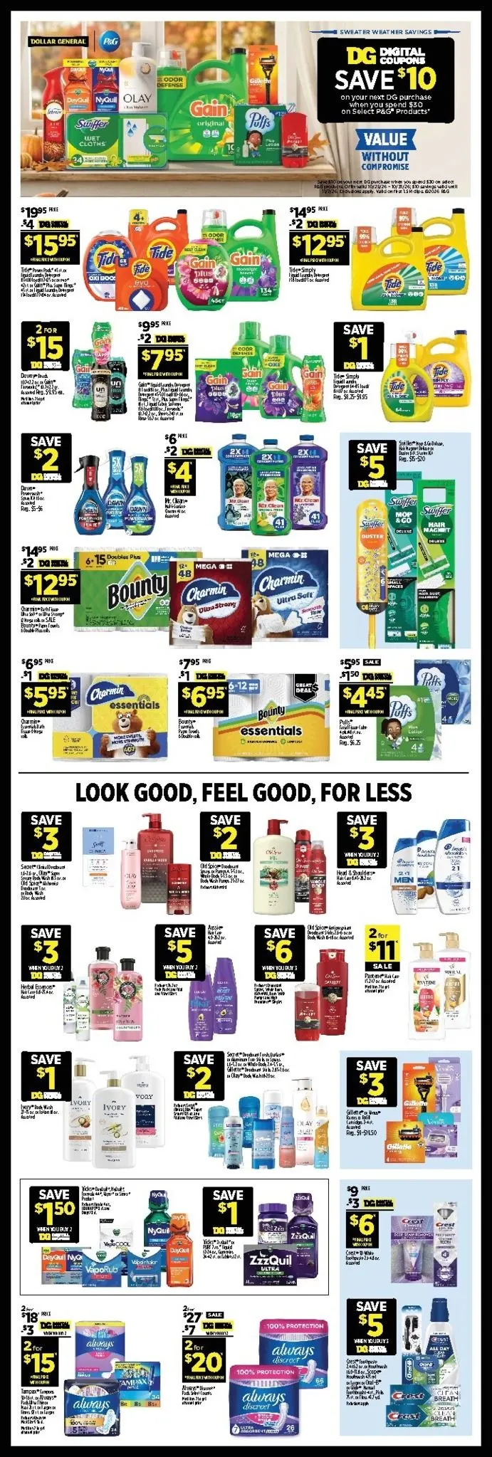 Weekly promotion Current Dollar General leaflet valid from Sunday 10/25/2026 to Saturday 10/31/2026 spanning from October 25 to October 31 2026 - Page 12 for Catalogue 365
