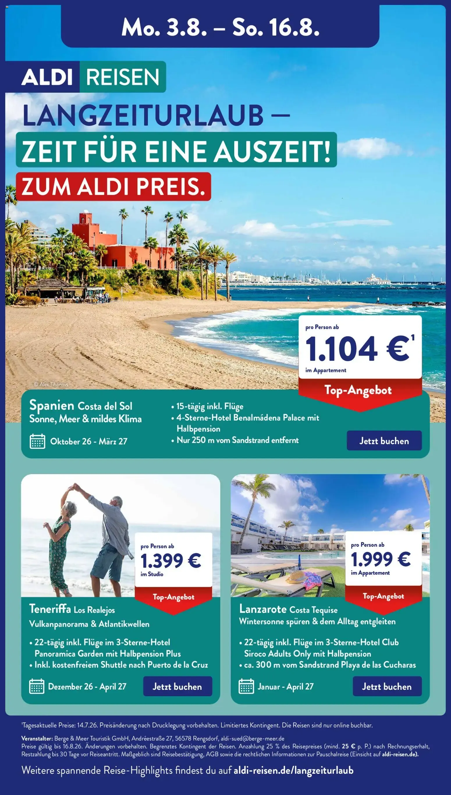 Aldi Süd Tiefpreis-Highlight von 3. August bis 8. August 2026 - Prospekt seite 22