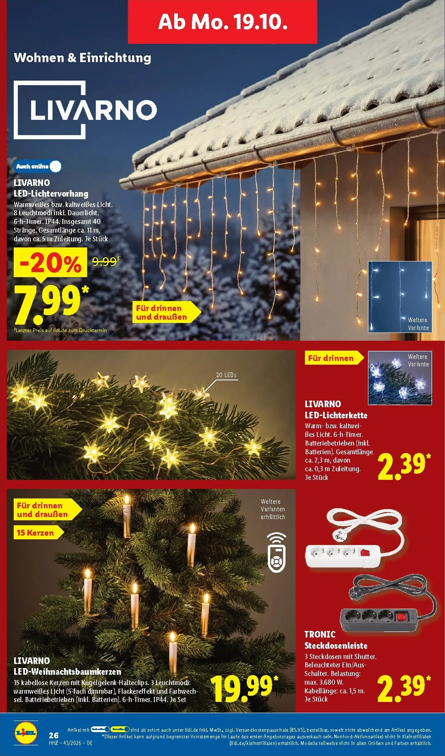 Lidl - Angebot der Woche Prospekt nächste Woche – von Montag 19.10.2026 bis Samstag 24.10.2026 von 19. Oktober bis 24. Oktober 2026 - Prospekt seite 12