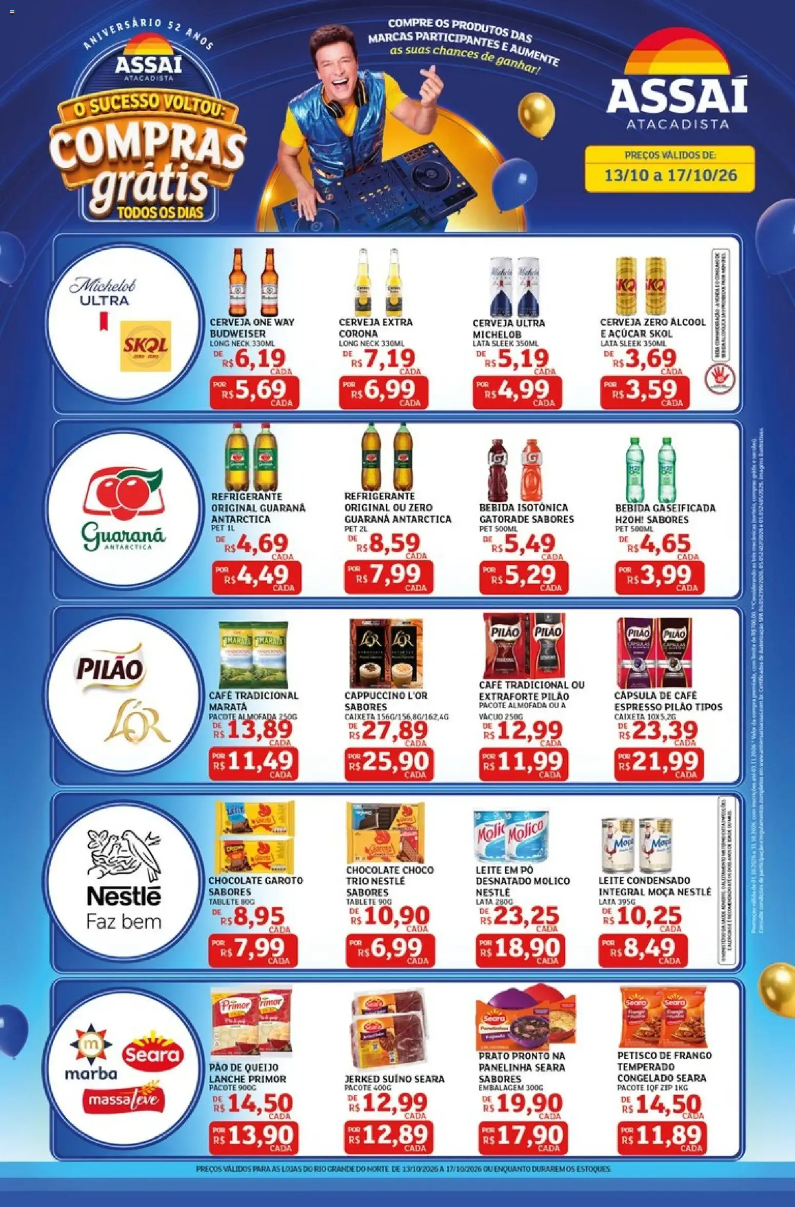 Encarte de Assaí Atacadista ofertas - RN de 13/10/2026 | Promoções Online 13 de outubro até 17 de outubro 2026 - Pagina 1