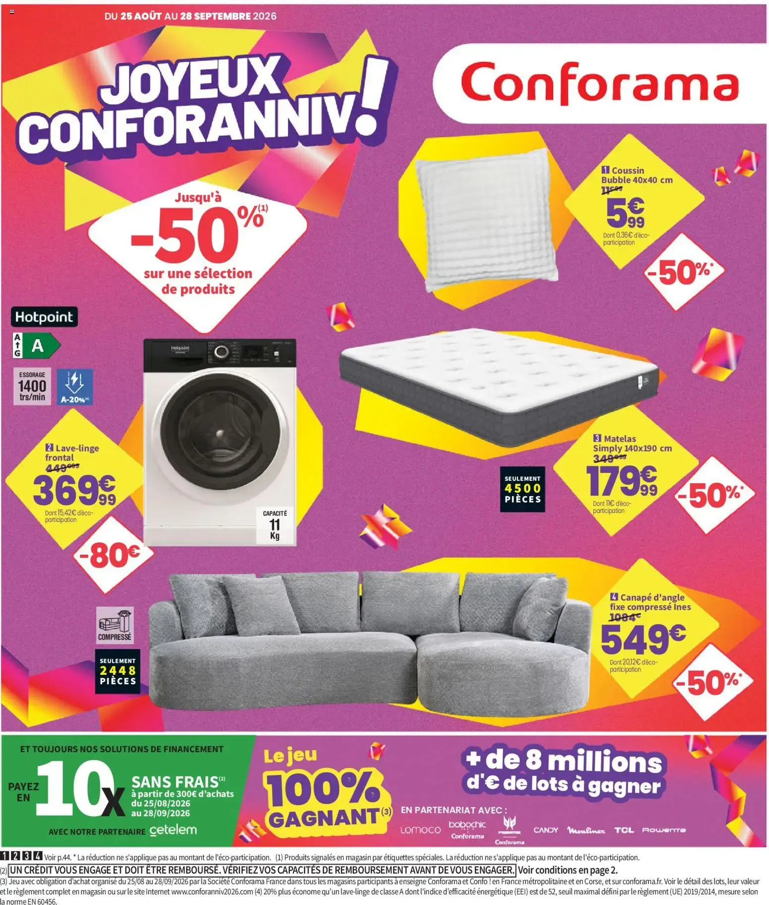 Conforama catalogue à partir du 25/08/2026 - promo en ligne du 25 août au 28 septembre 2026 - Catalogue page 1