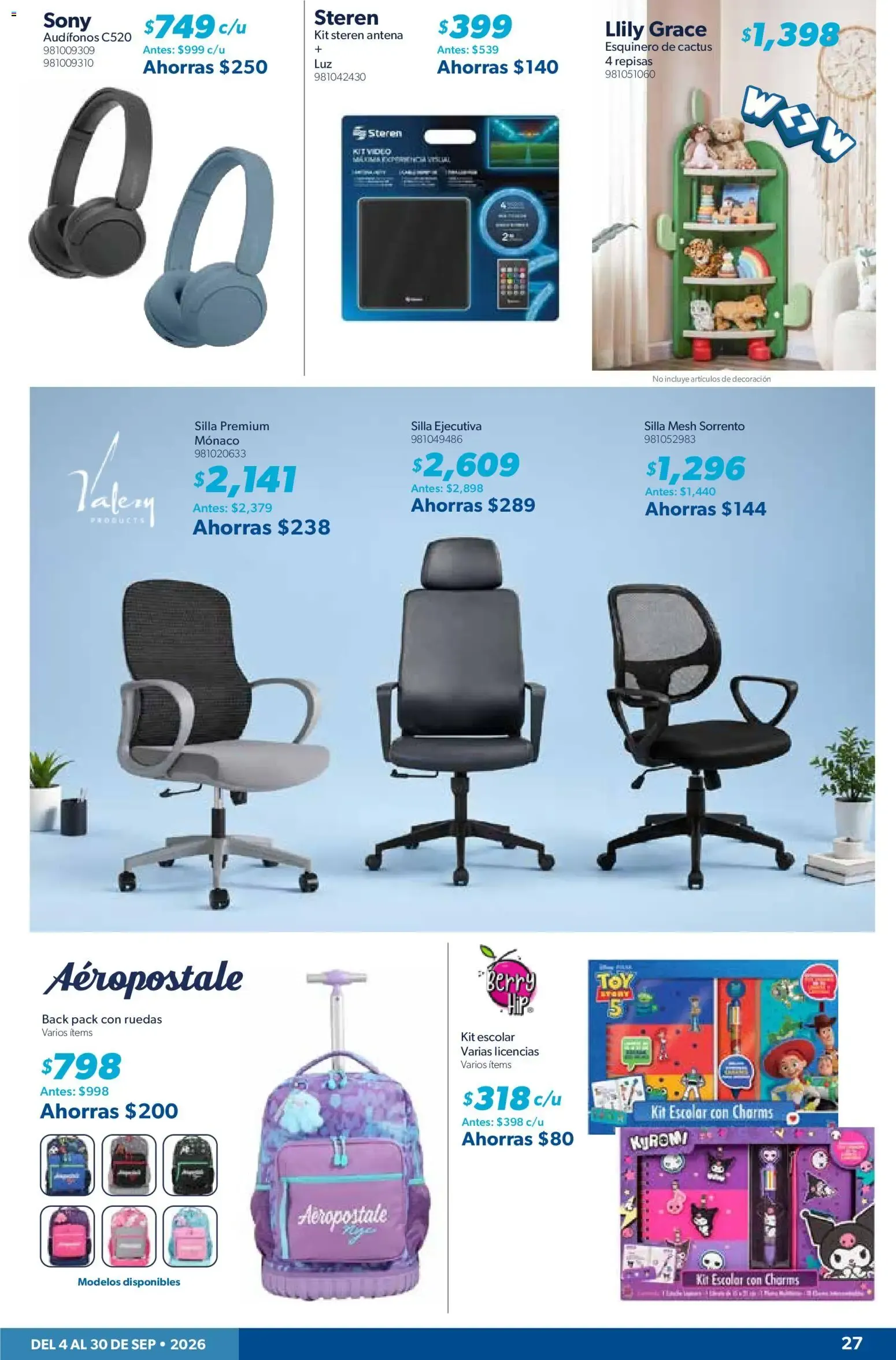 Catálogo de CUPONERA SAMS | Folleto de 04/09, Ofertas Septiembre 2026 4 de septiembre al 30 de septiembre 2026 - Pagina 27