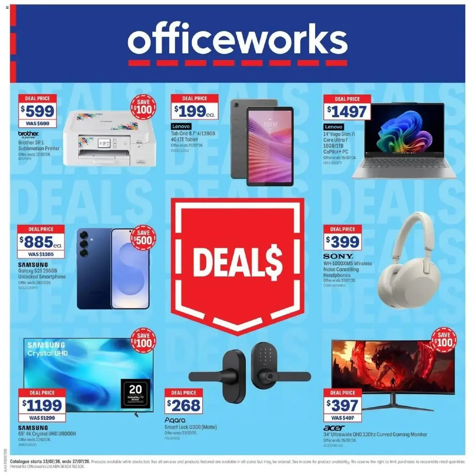 Officeworks Deals Catalogue - Catalogue valid from 13 July to 27 July 2026 - page 1