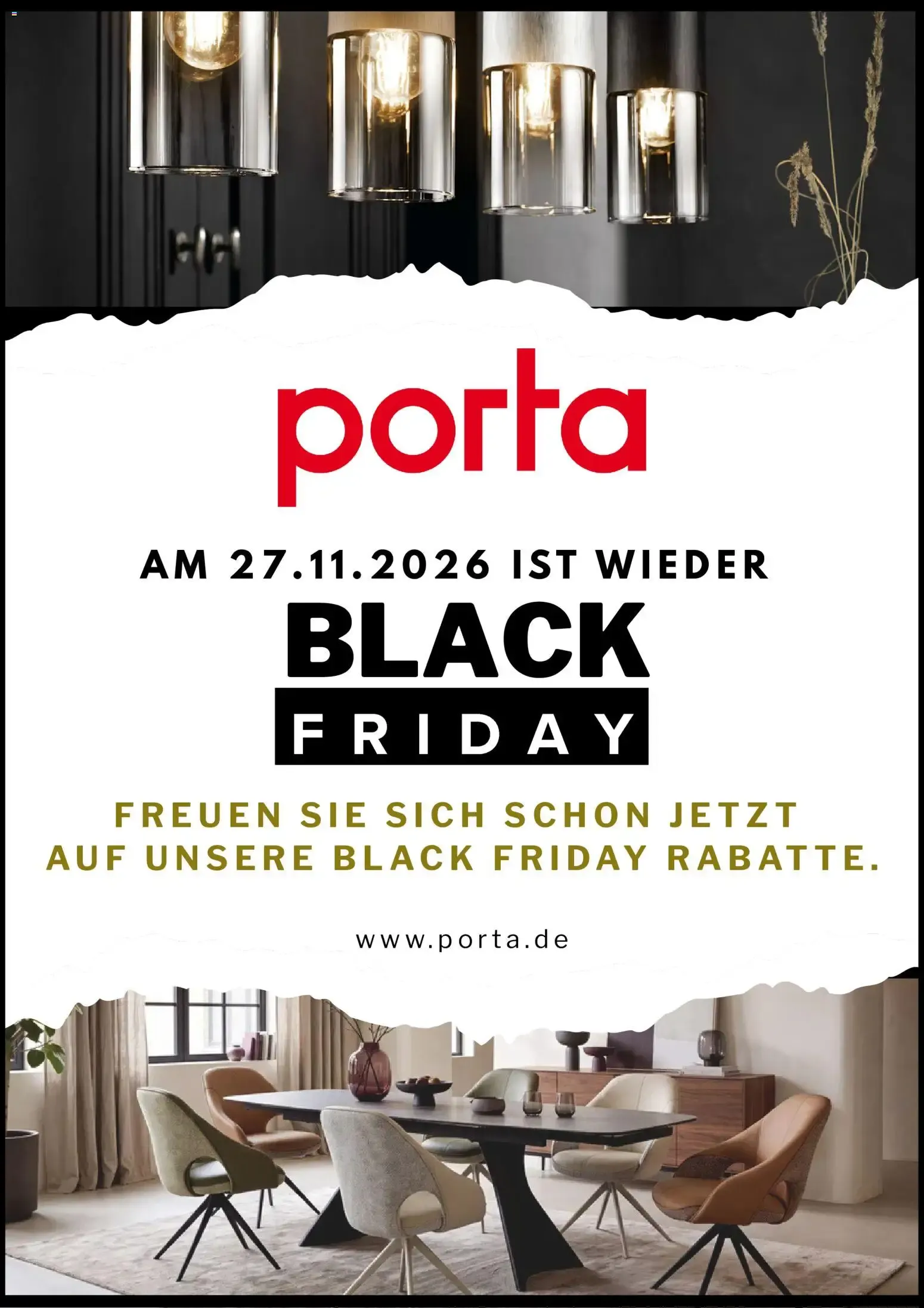 Porta! BLACK FRIDAY Prospekt von 16.10.2026 von 16. Oktober bis 27. November 2026 - Prospekt seite 1