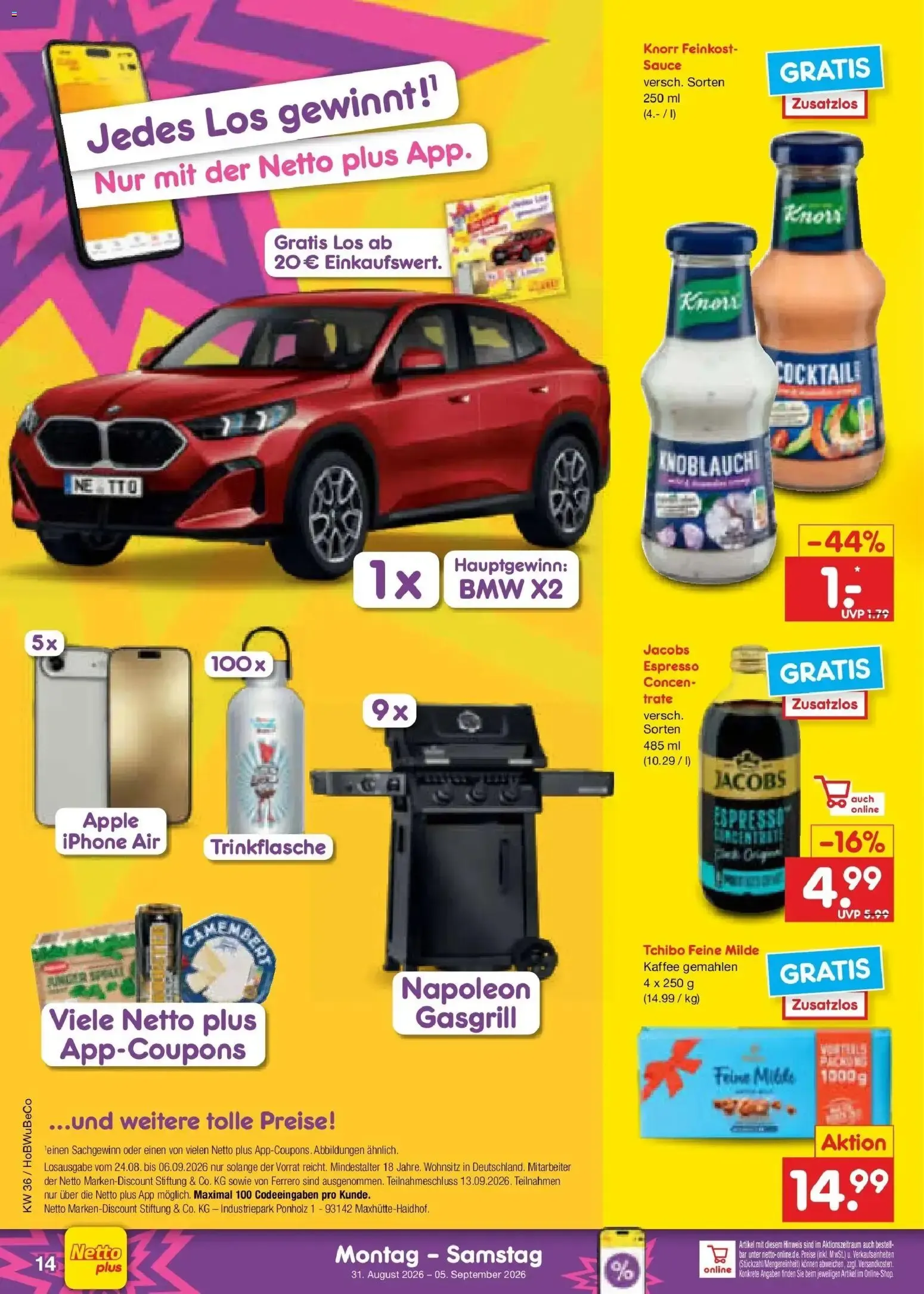 Netto Marken-Discount XXL SPAR GANZ NAH von 31. August bis 5. September 2026 - Prospekt seite 18
