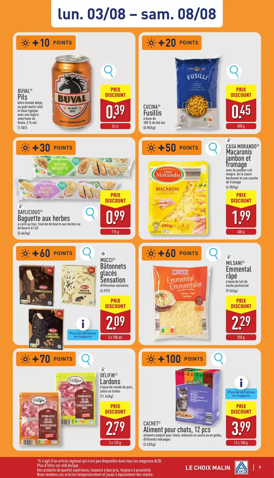 ALDI Dépliant du lun. 03/08 au sam. 08/08 inclus van 3 augustus tot 8 augustus 2026 - folder pagina 9