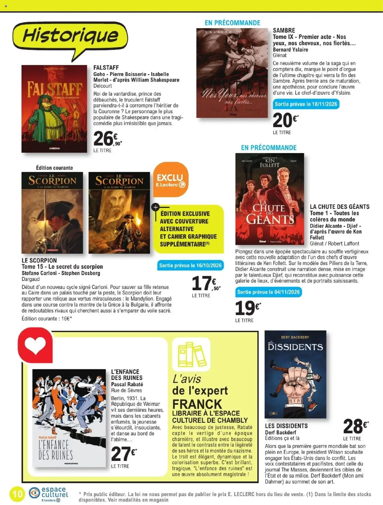 Espace Culturel E.Leclerc: Spécial BD & Manga du 13 octobre au 5 décembre 2026 - Catalogue page 10