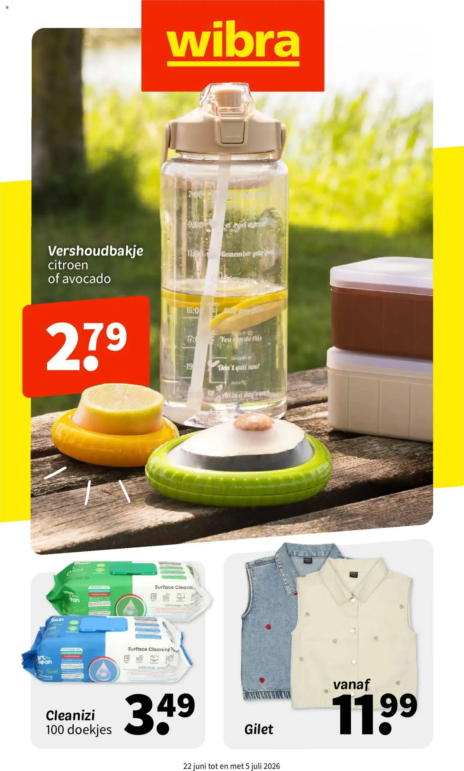 Wibra van 22 juni tot 5 juli 2026 - Folder pagina 1
