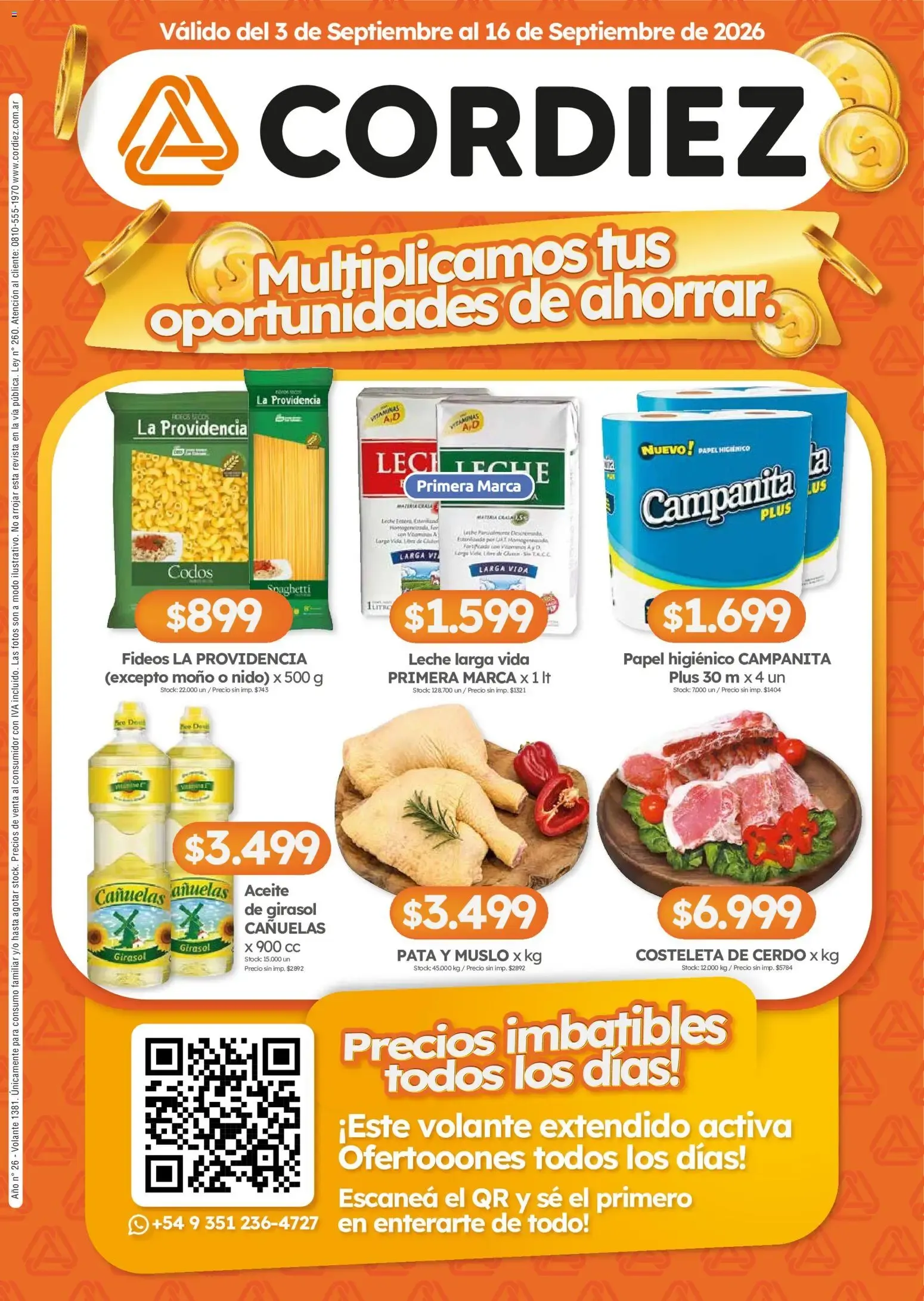 Ofertas de Cordiez - Ofertas || del 03/09/2026 - 16/09/2026 || Catálogo 3 de septiembre al 16 de septiembre 2026 - Página 1 del catálogo