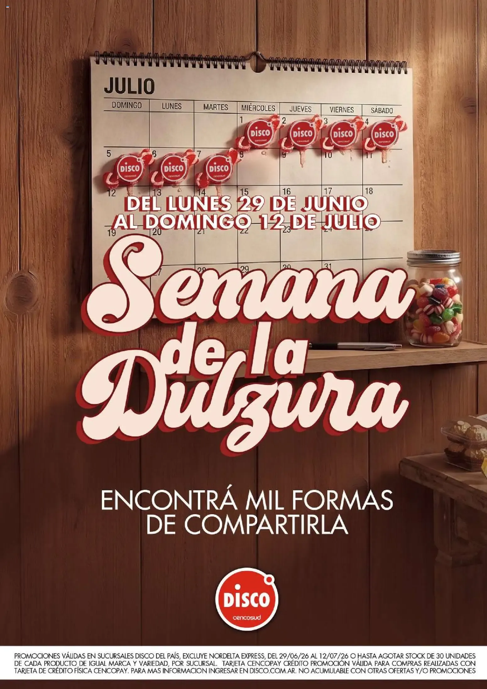 Ofertas de Disco - Folleto Semana De La Dulzura Disco del 29/06/2026 - 12/07/2026 29 de junio al 12 de julio 2026 - Página 1 del catálogo