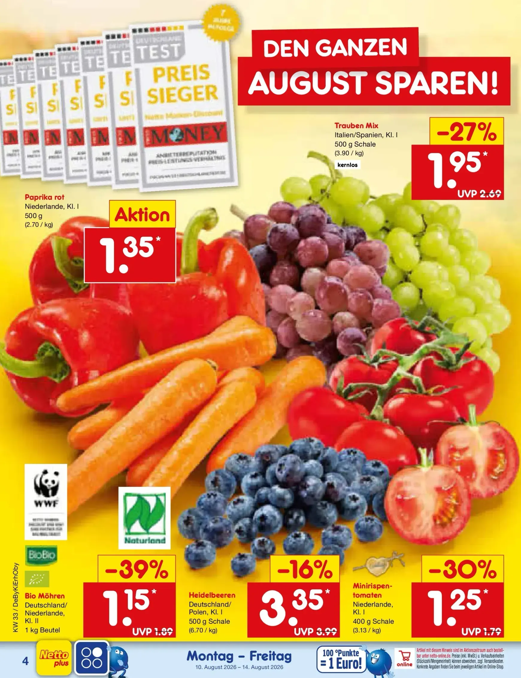 Netto Marken Discount Prospekt nächste Woche – von Montag 10.08.2026 bis Freitag 14.08.2026 von 10. August bis 14. August 2026 - Prospekt seite 4