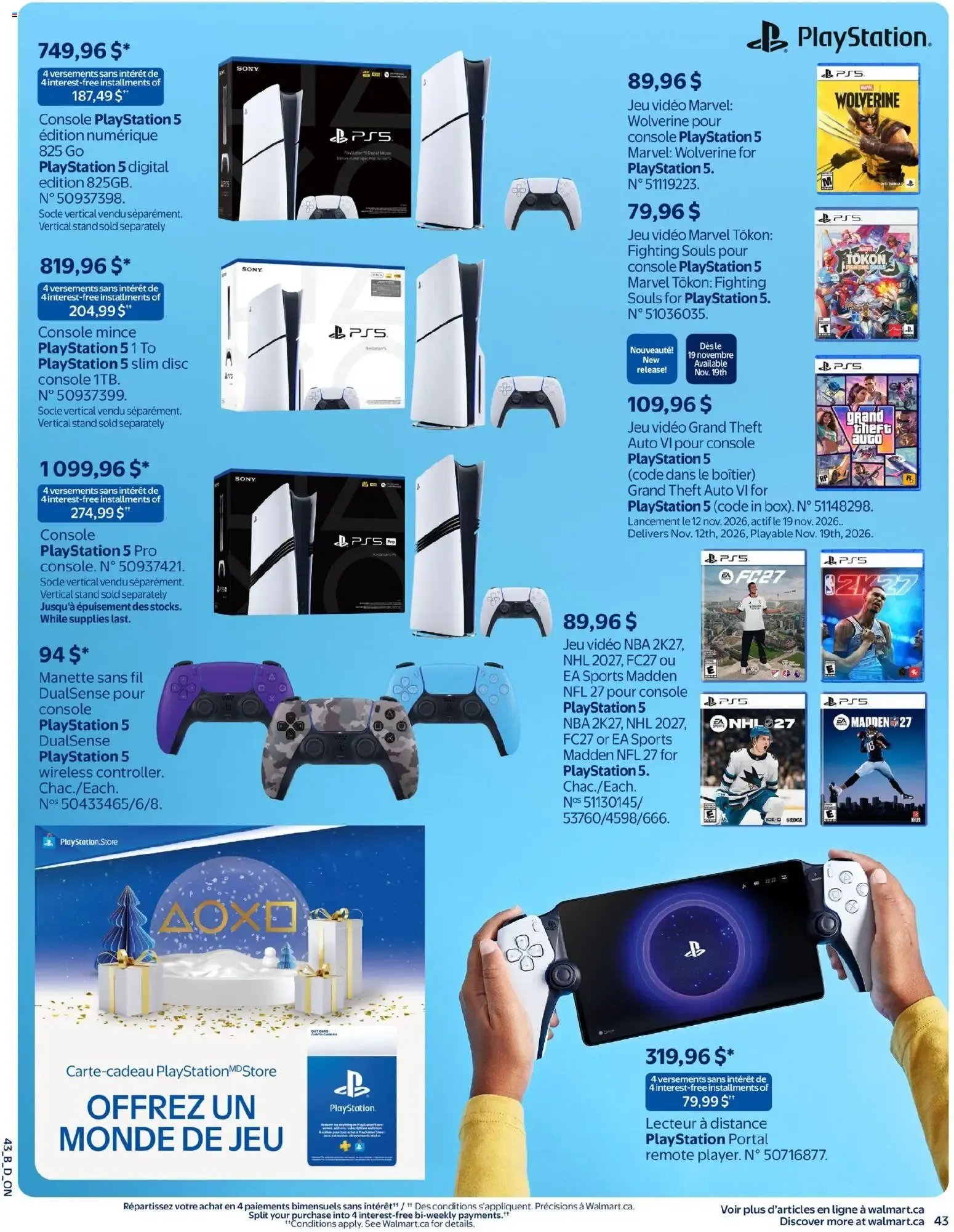 Walmart circulaire - Livret des jouets from Oct 15, 2026 > weekly specials & deals from October 15 to December 23 2026 - flyer page 56