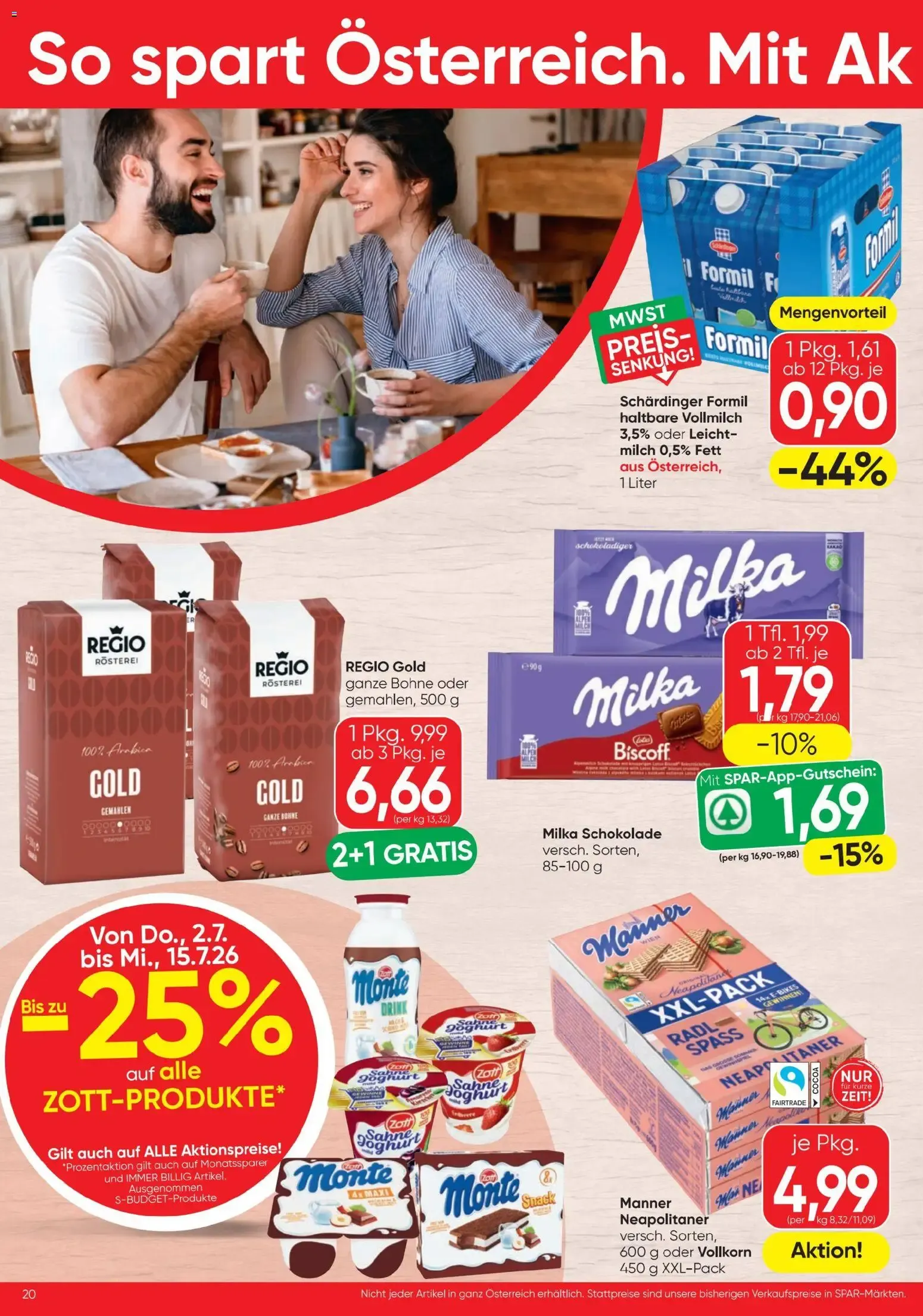 Spar - Flugblatt (01.07.2026) - Angebote und Prospekt von 1. Juli bis 15. Juli 2026 - Flugblätt seite  20