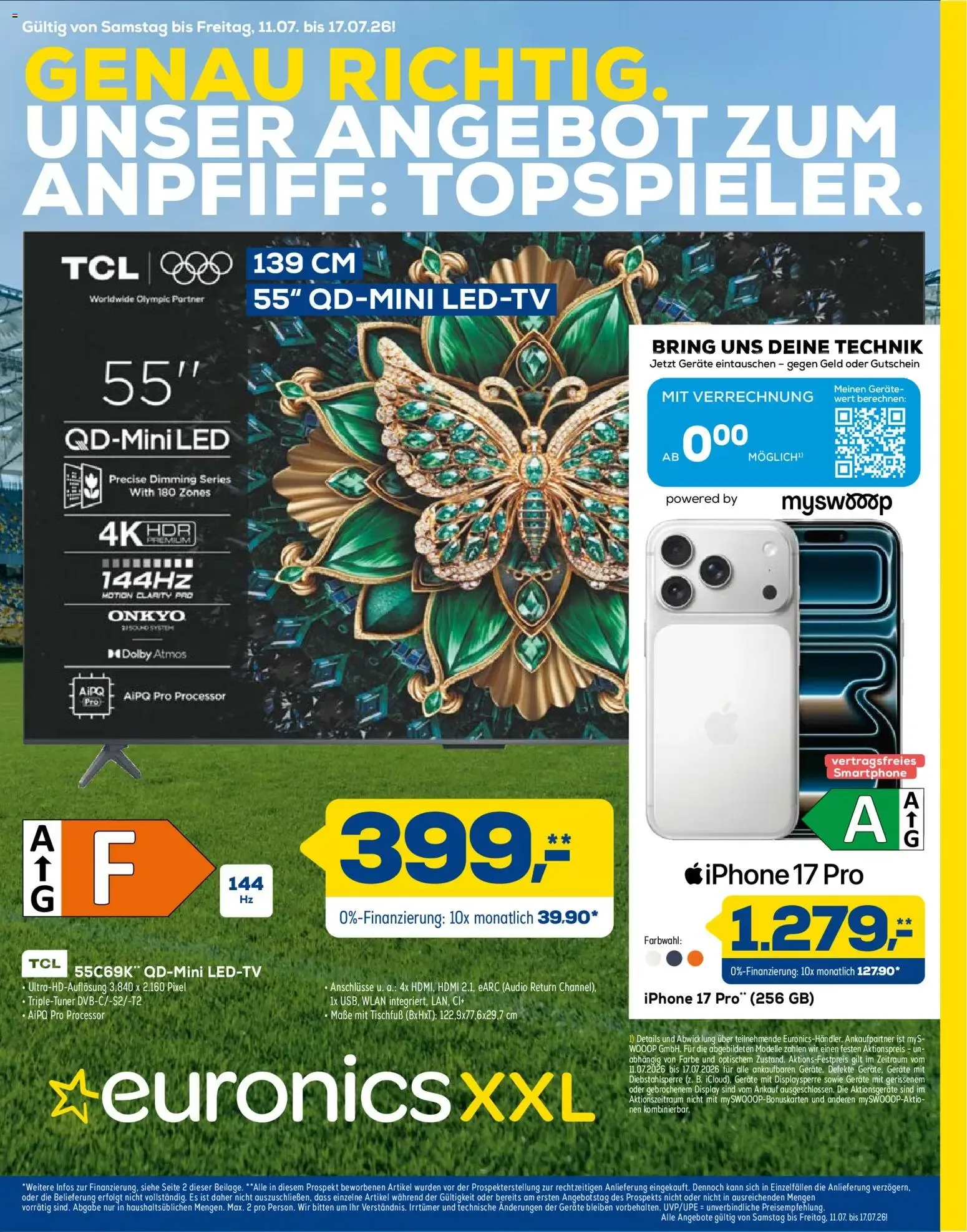 Euronics Prospekt (ab 11.07.2026) zum Blättern von 11. Juli bis 17. Juli 2026 - Prospekt seite 1