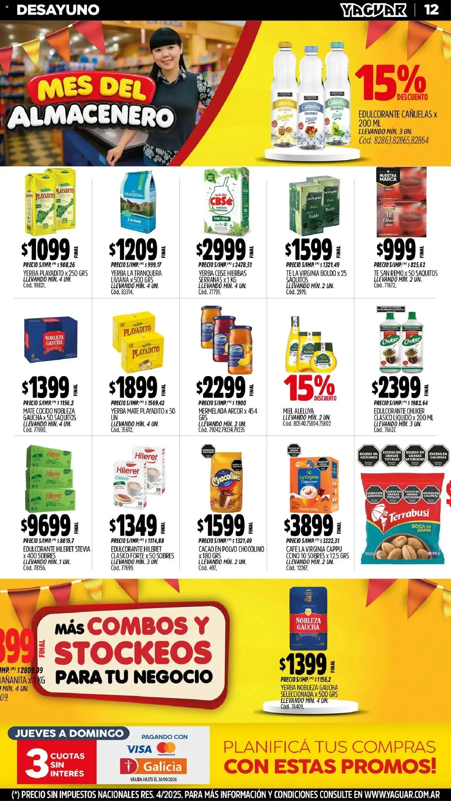 Ofertas de Mayorista Yaguar - Mes del Almacenero 31 de agosto al 5 de septiembre 2026 - Página 12 del catálogo