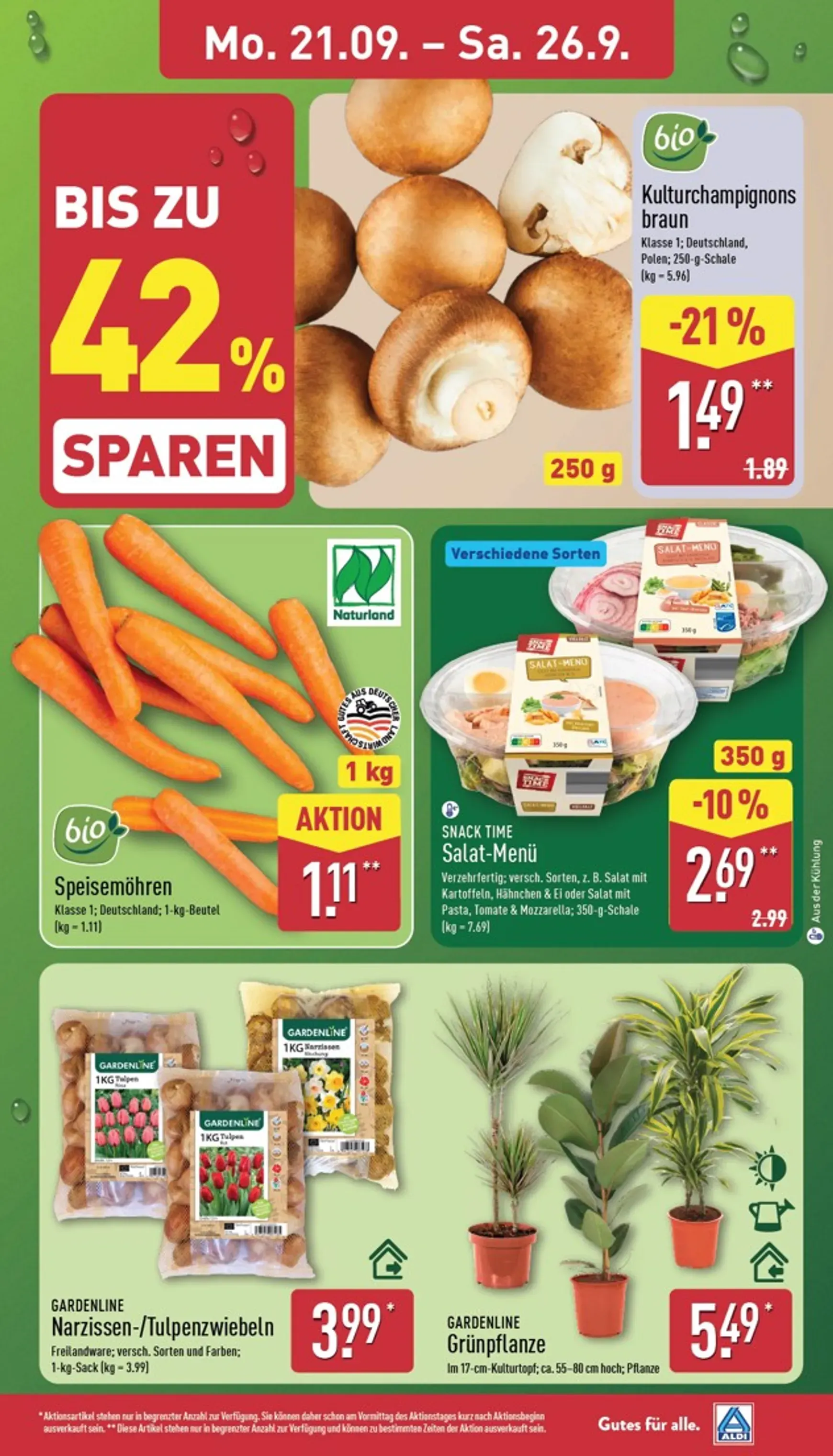 Gutes für alle. Zum ALDI Preis. von 21. September bis 26. September 2026 - Prospekt seite 3