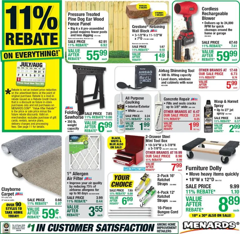 11% REBATE ON EVERYTHING!