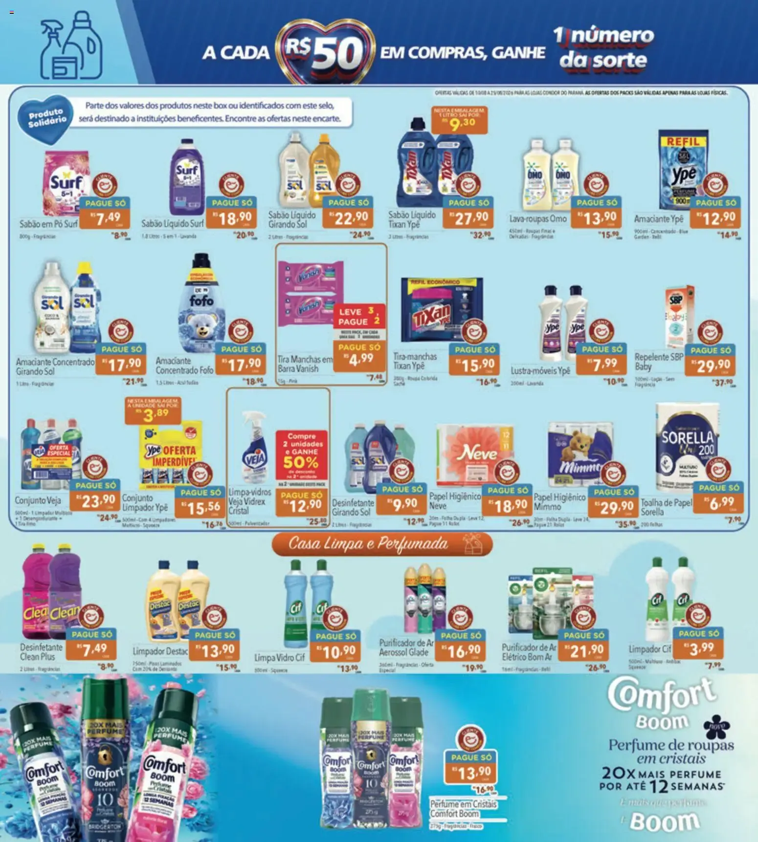 Encarte de Supermercados Condor ofertas Campanha Solidária de 10/08/2026 10 de agosto até 25 de agosto 2026 - Pagina 18