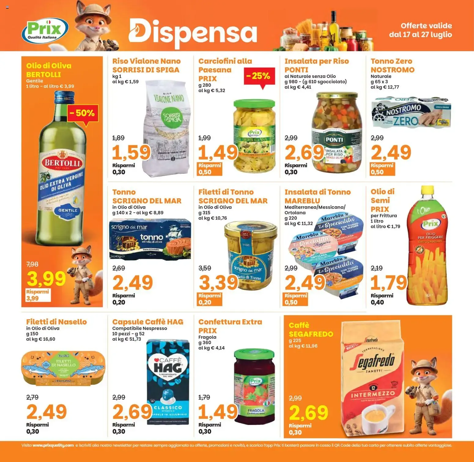 Volantino Prix: Tanti prodotti a 0,99€ y descuentos da 17 luglio a 27 luglio di 2026 - Pagina del volantino 16